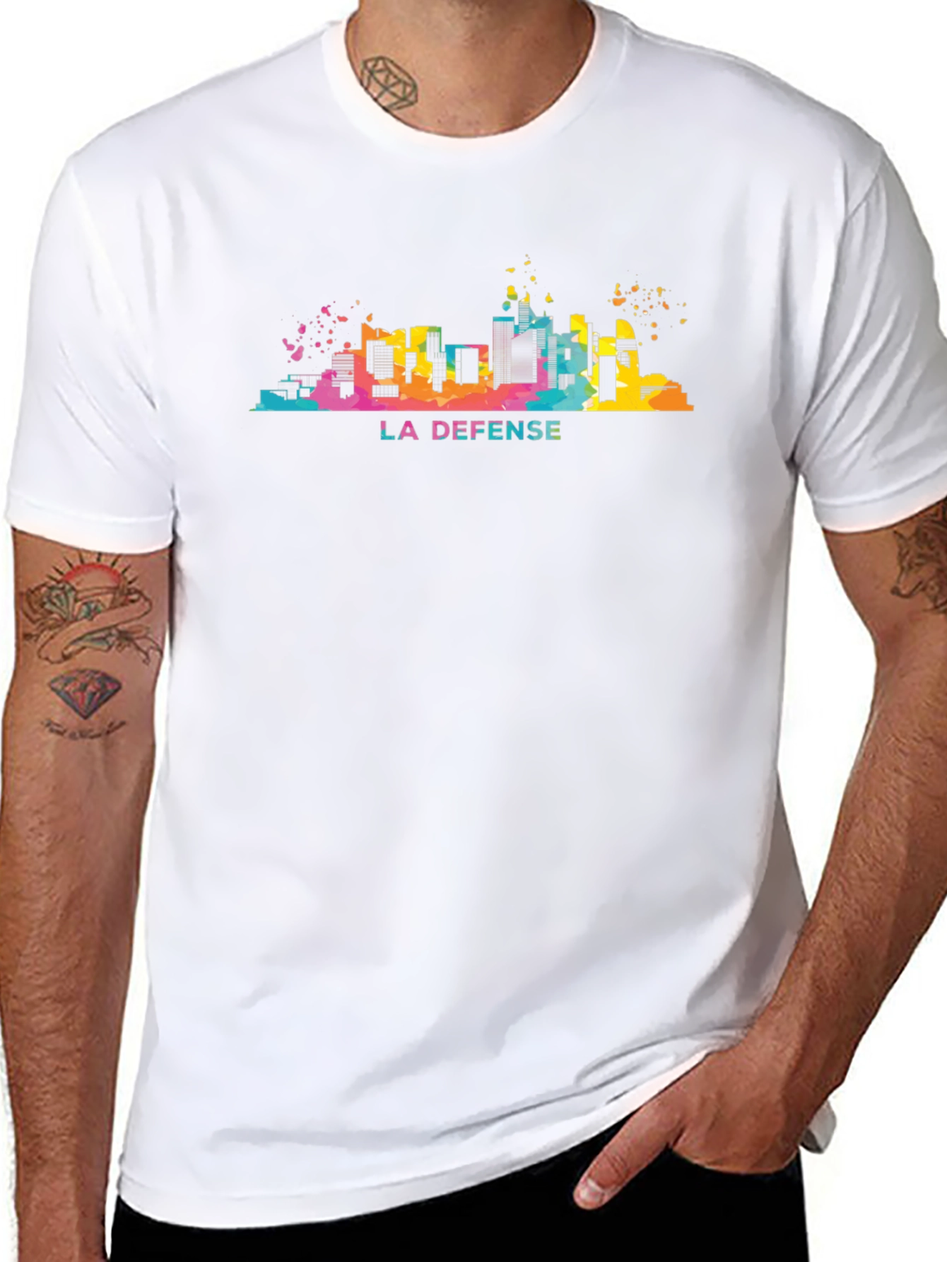 La Defense Skyline Graphic Tee - Modern Cityscape T-Shirt