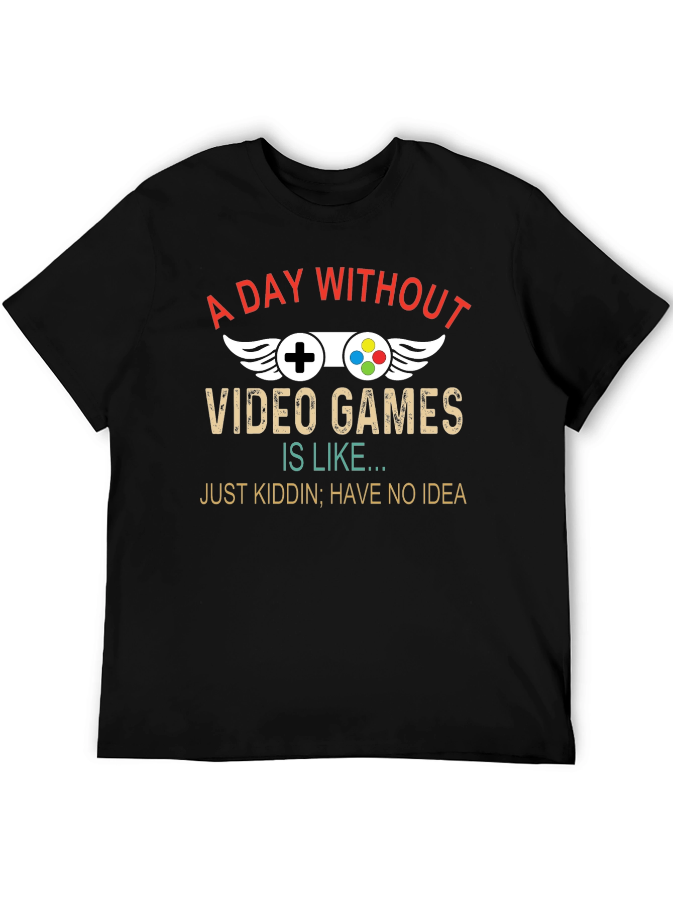 A Day Without Video Games Mens Black T-Shirt