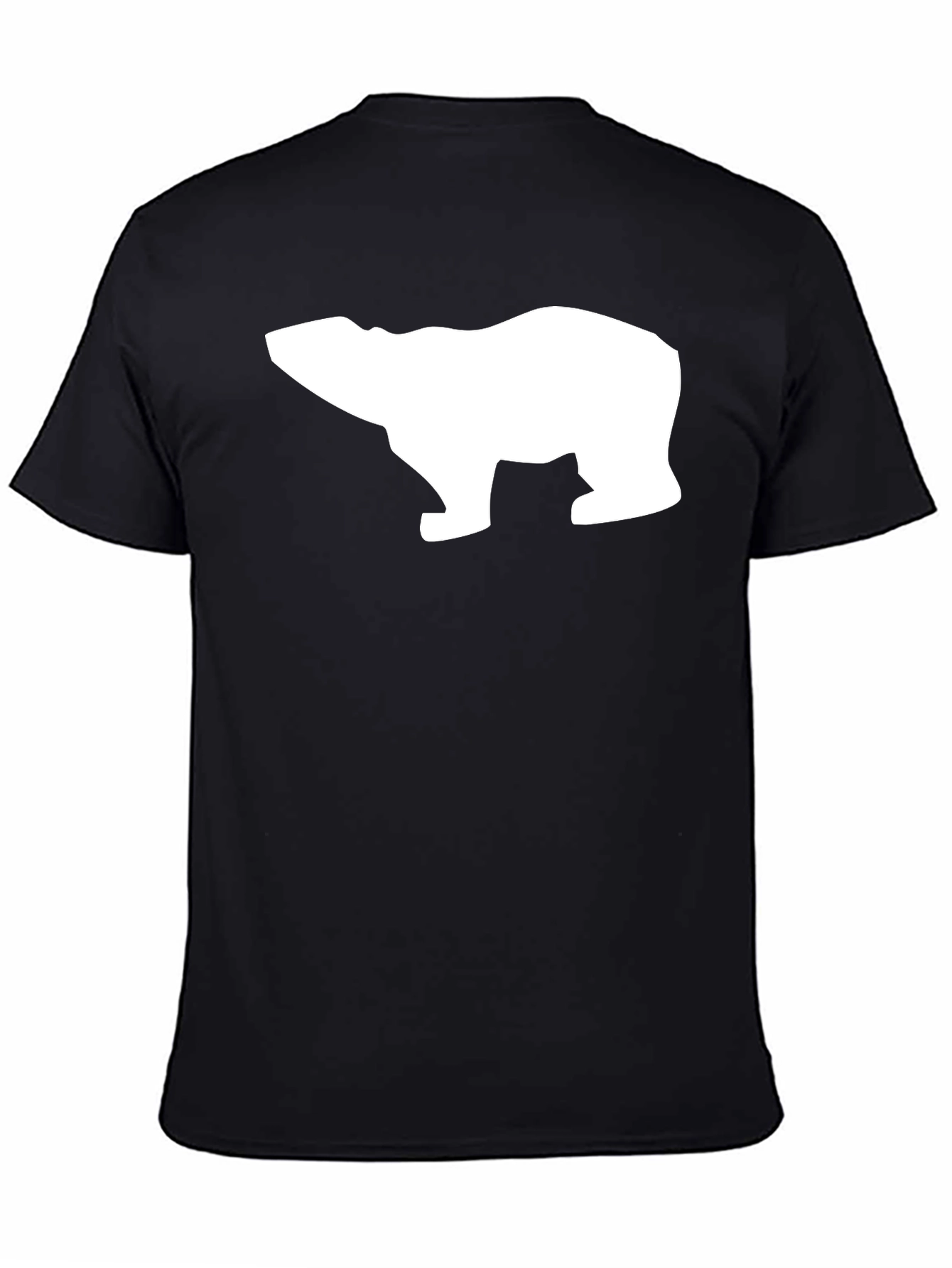 Cool Polar Bear Graphic Tee - Black Cotton T-Shirt