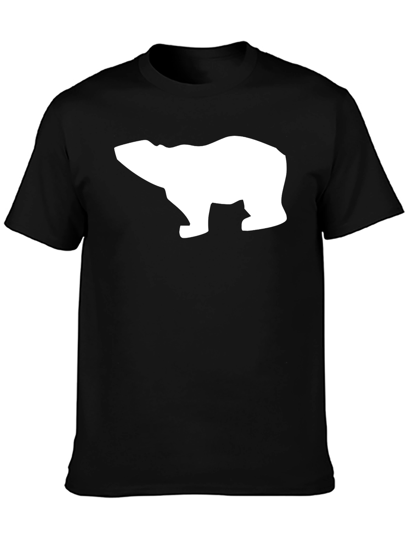Cool Polar Bear Graphic Tee - Black Cotton T-Shirt
