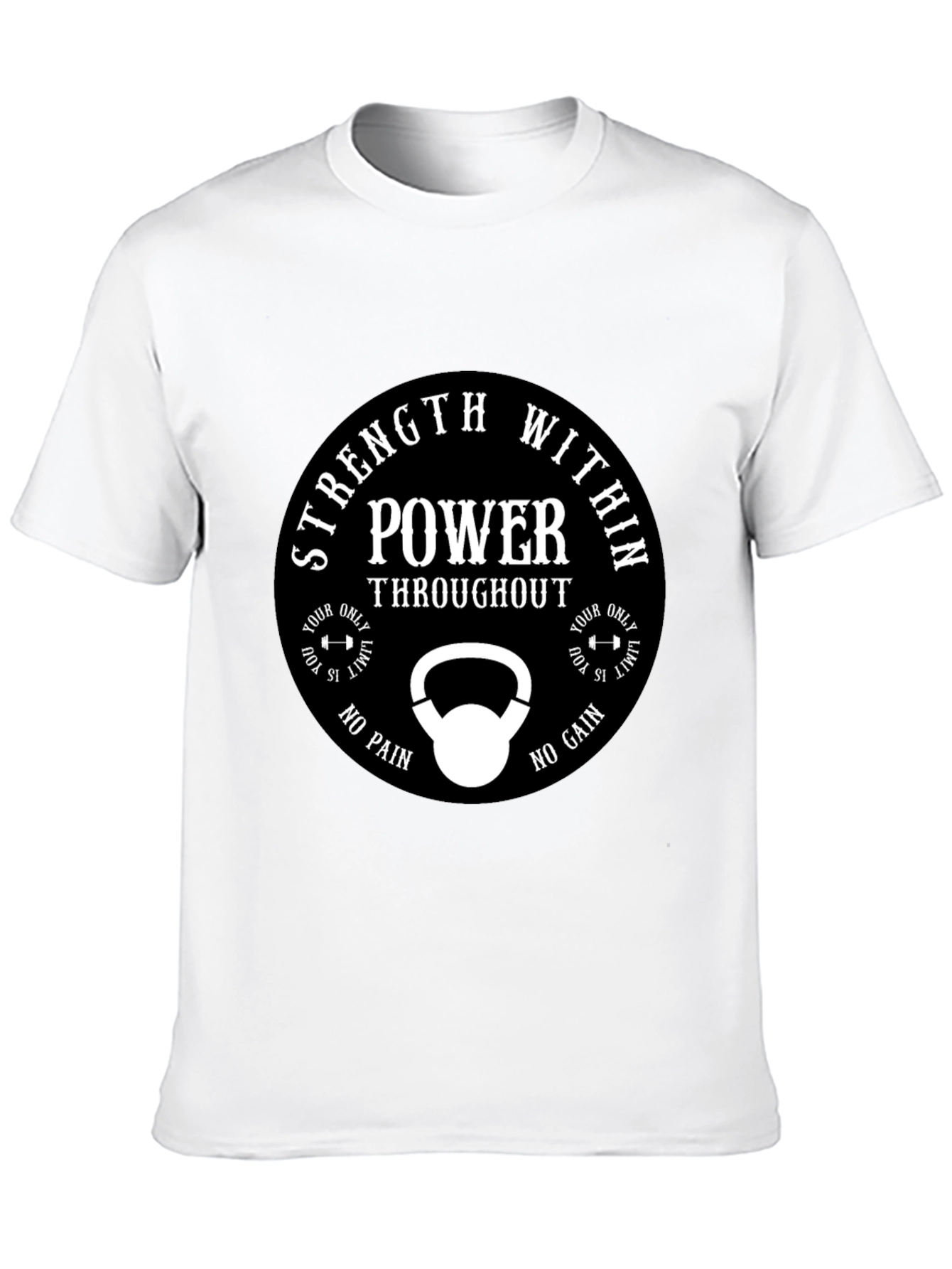 Strength Within Power Black Graphic T-Shirt