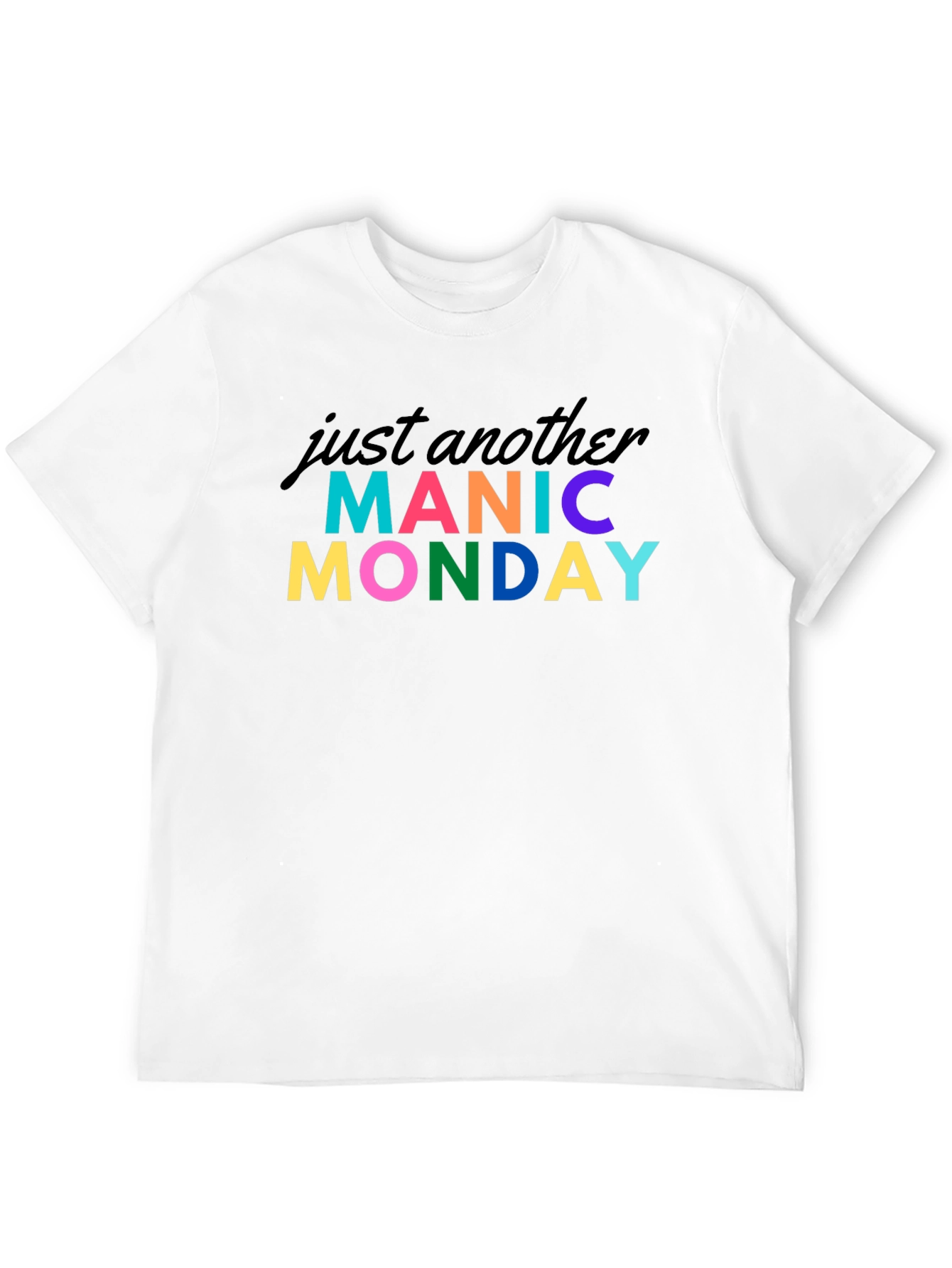 Manic Monday Graphic Tee - Black Cotton T-Shirt