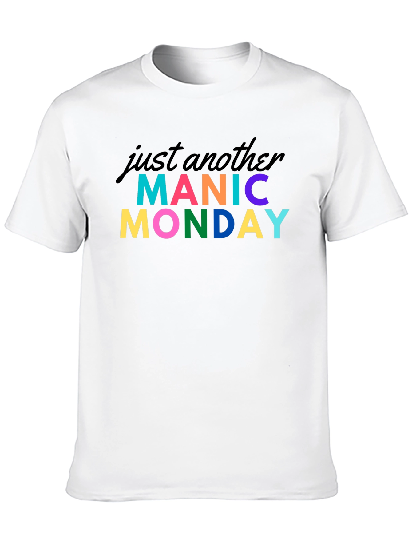 Manic Monday Graphic Tee - Black Cotton T-Shirt