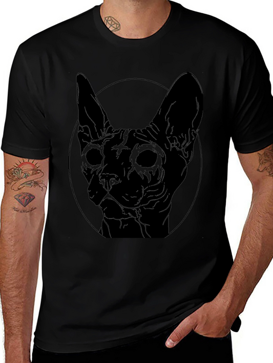 Black Cat Graphic T-Shirt - Edgy Style