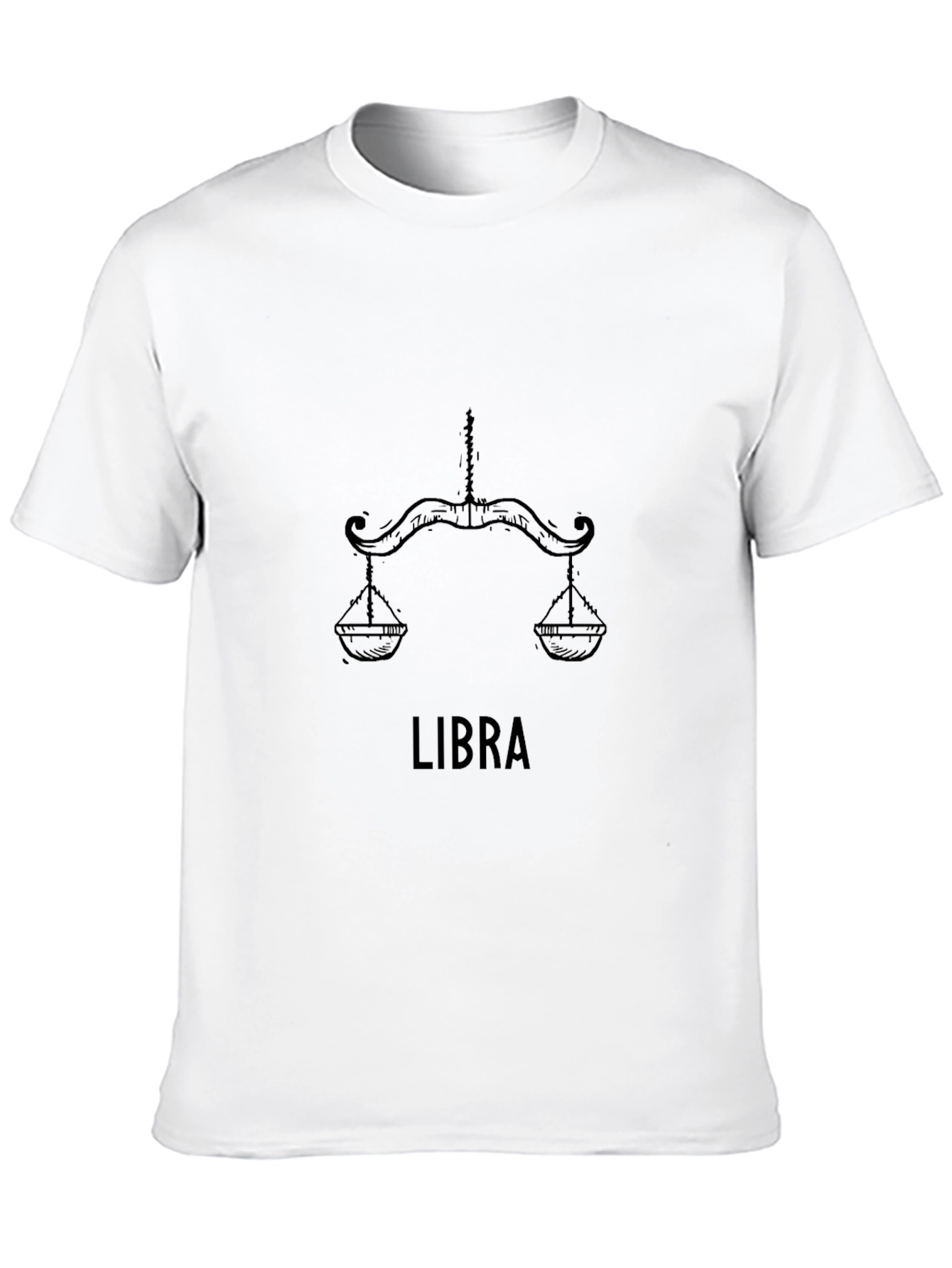 Libra Zodiac Sign Black T-Shirt