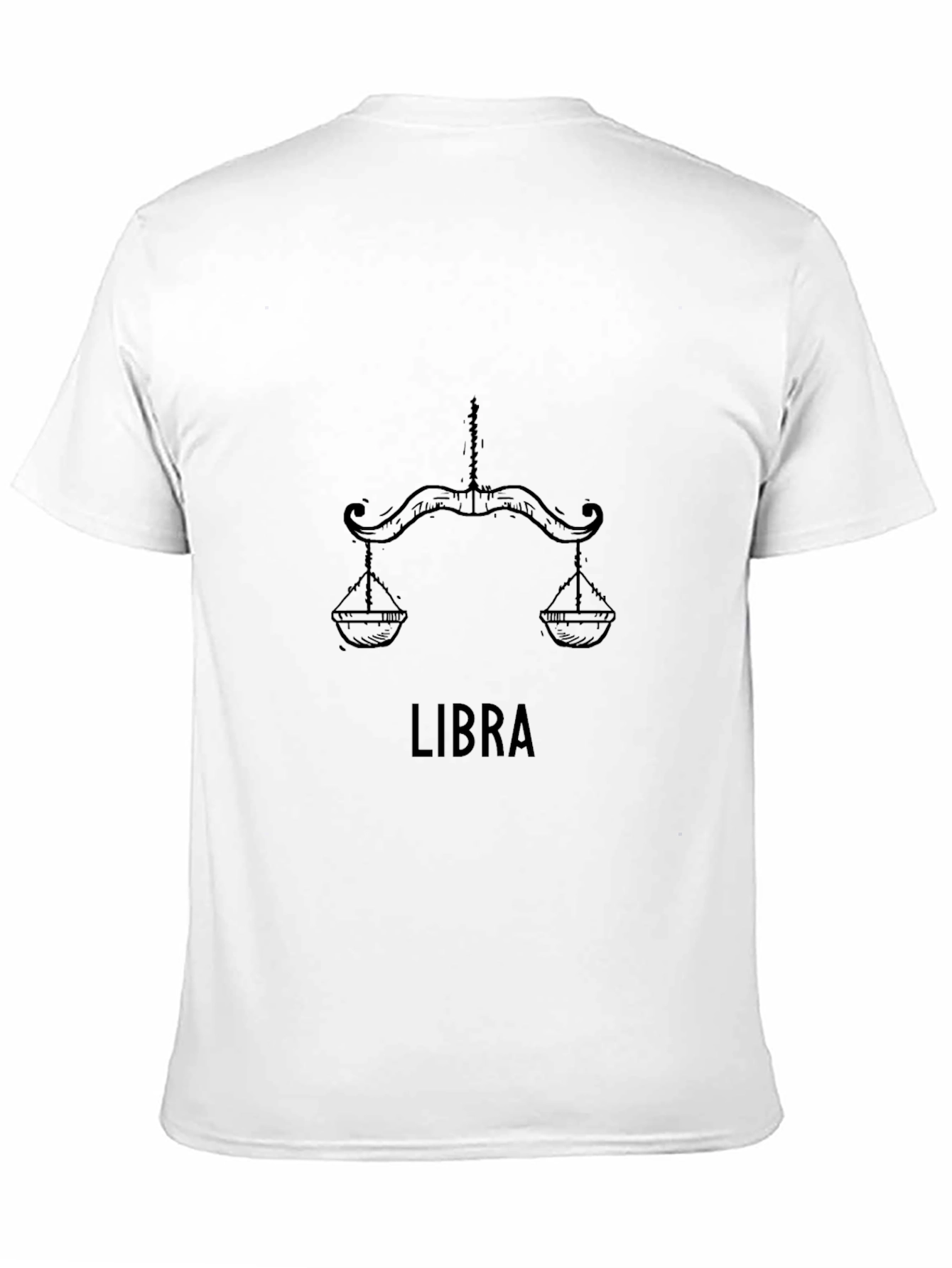 Libra Zodiac Sign Black T-Shirt