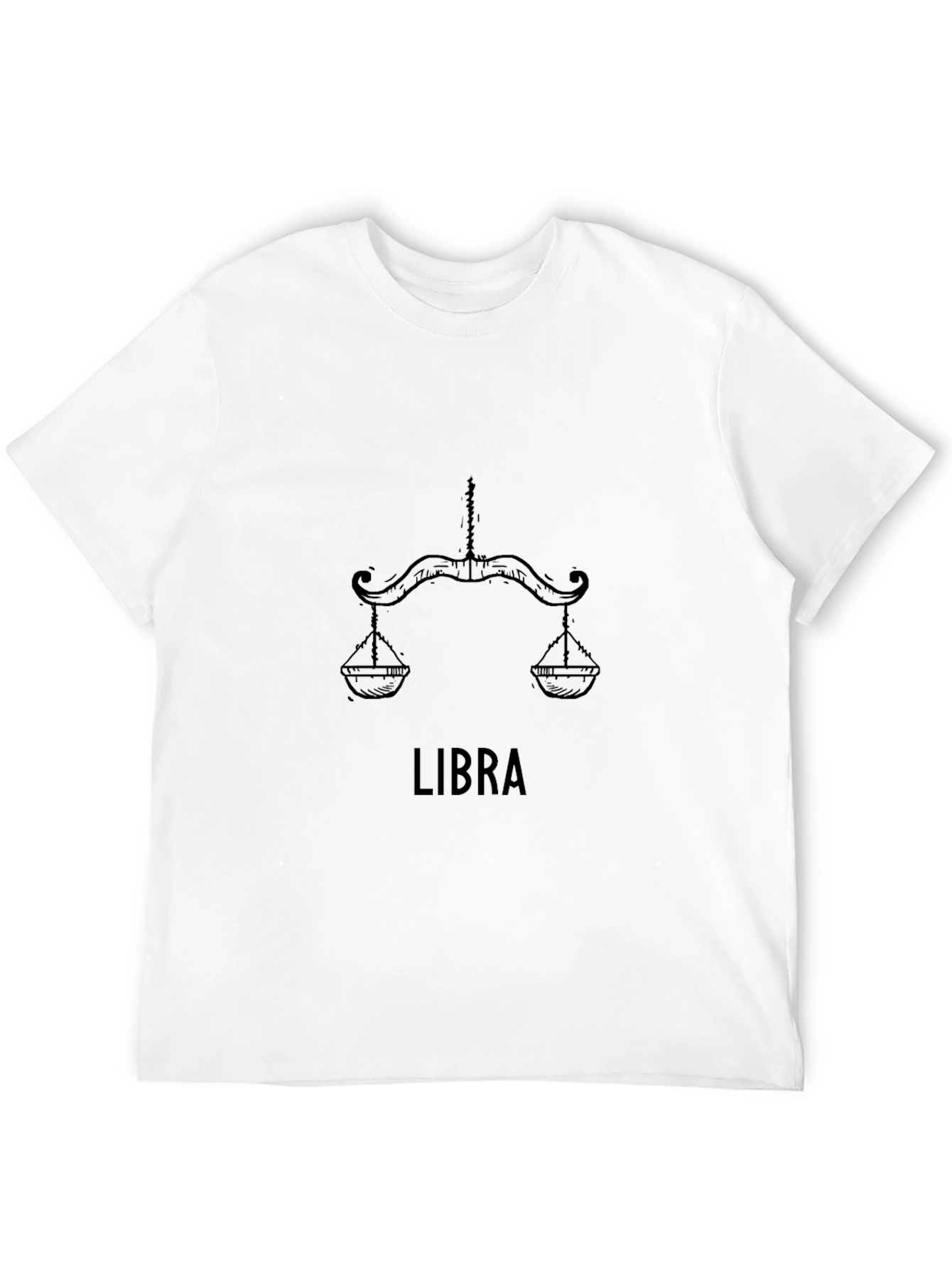 Libra Zodiac Sign Black T-Shirt