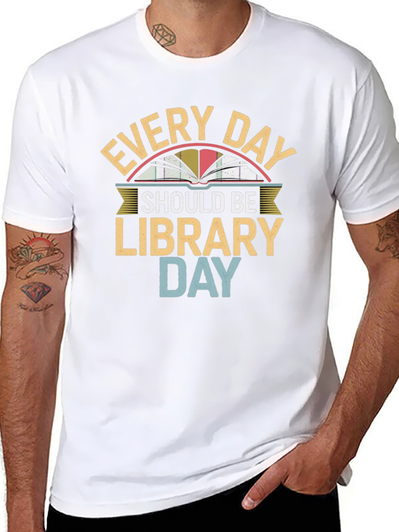 Every Day Should Be Library Day Graphic Tee