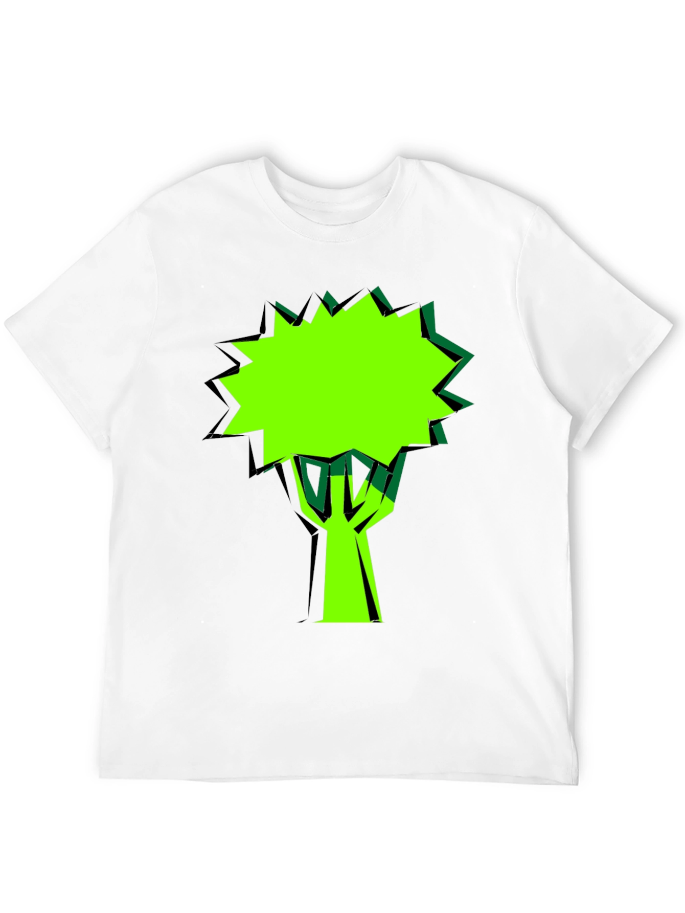 Modern Graphic Tree T-Shirt - Black