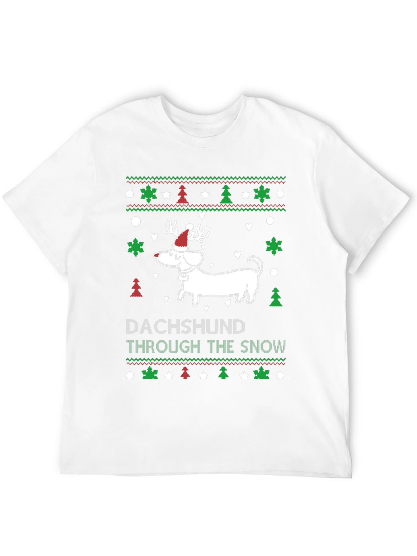 Dachshund Through the Snow Christmas T-Shirt