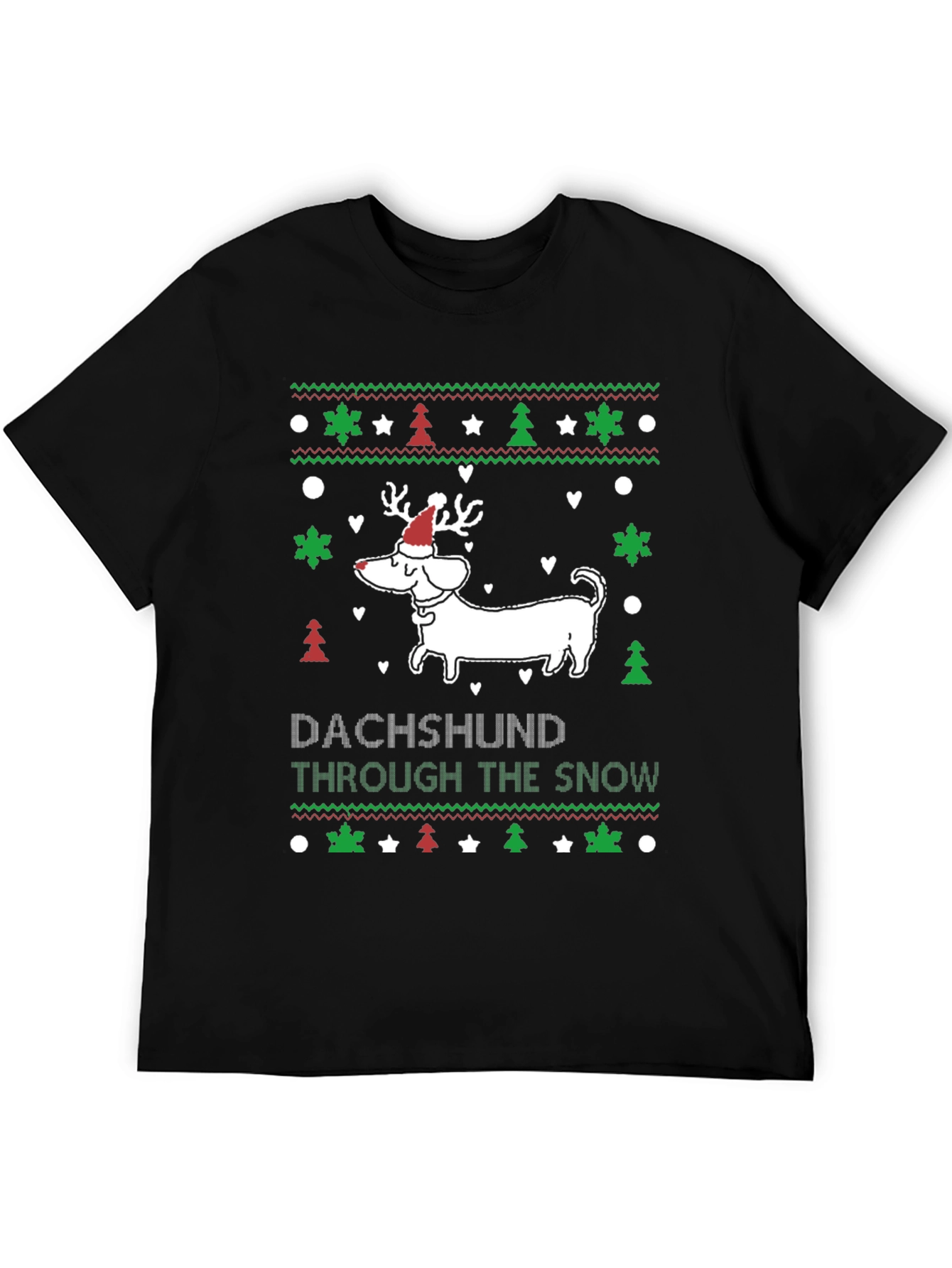 Dachshund Through the Snow Christmas T-Shirt