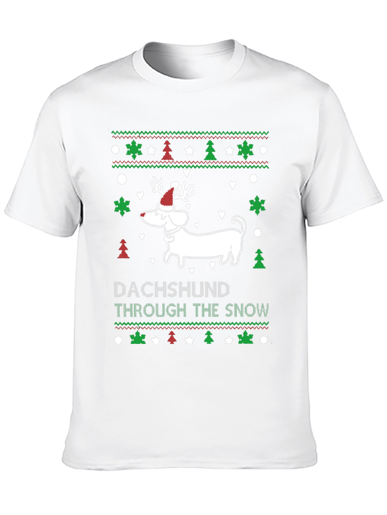 Dachshund Through the Snow Christmas T-Shirt