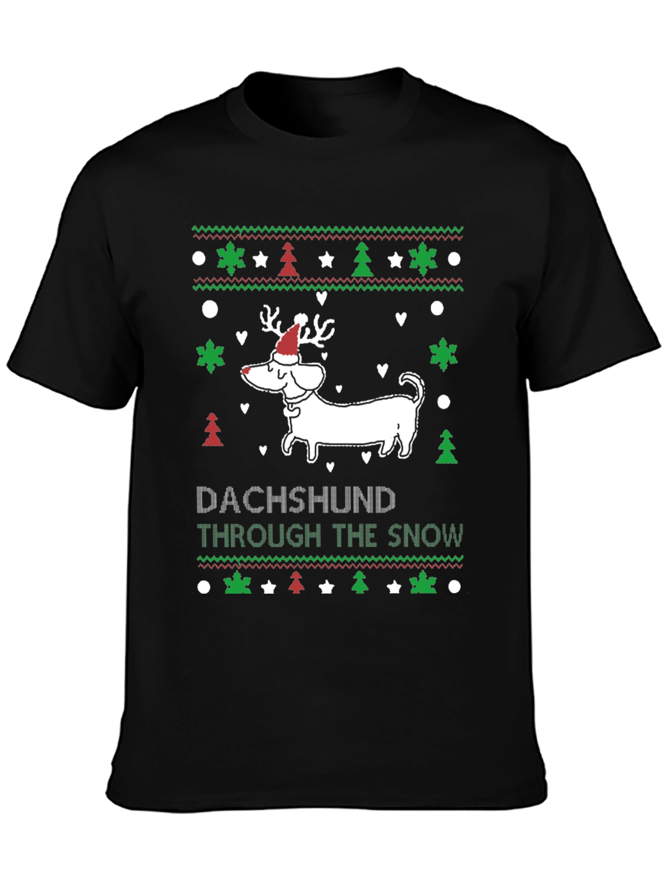 Dachshund Through the Snow Christmas T-Shirt