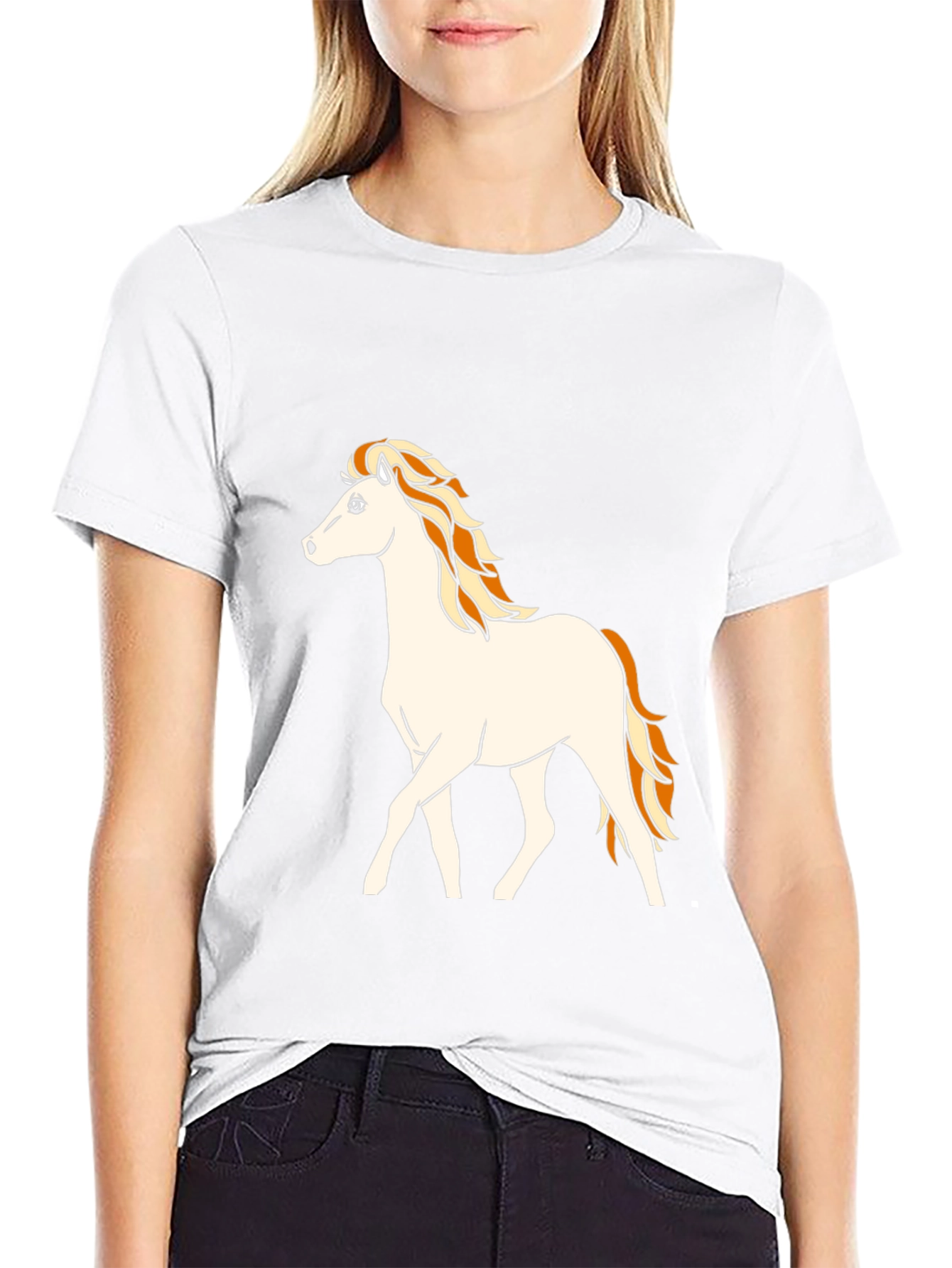 Horse Graphic Tee - Unisex Cotton Blend