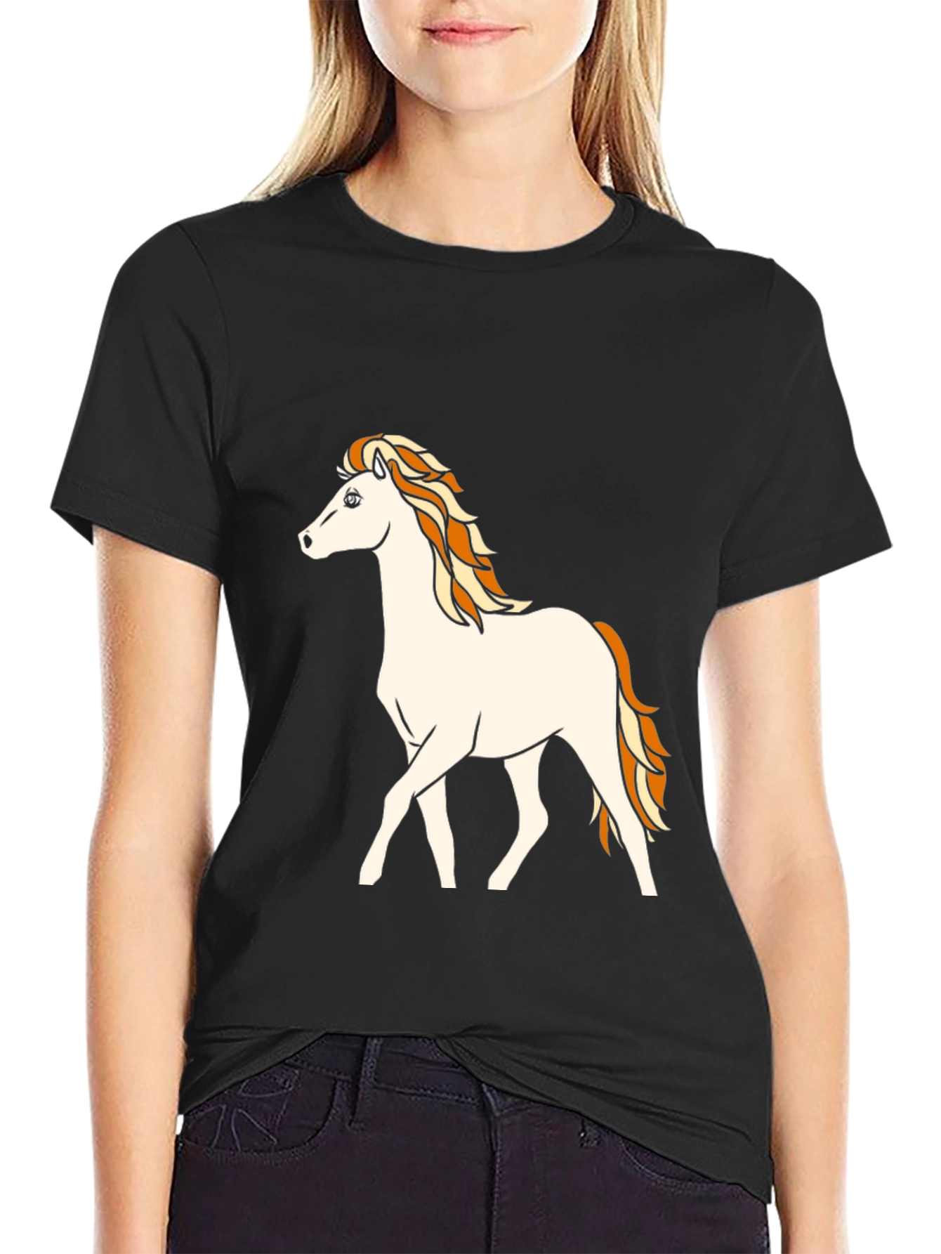 Horse Graphic Tee - Unisex Cotton Blend