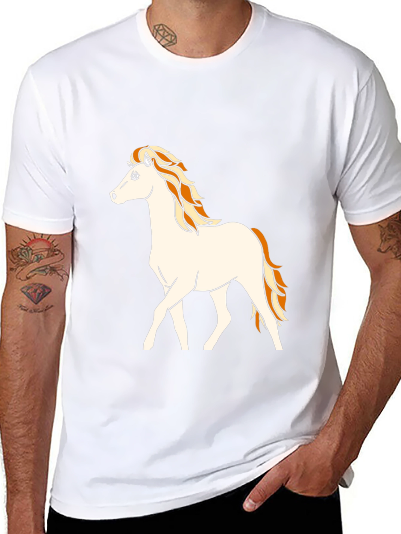 Horse Graphic Tee - Unisex Cotton Blend