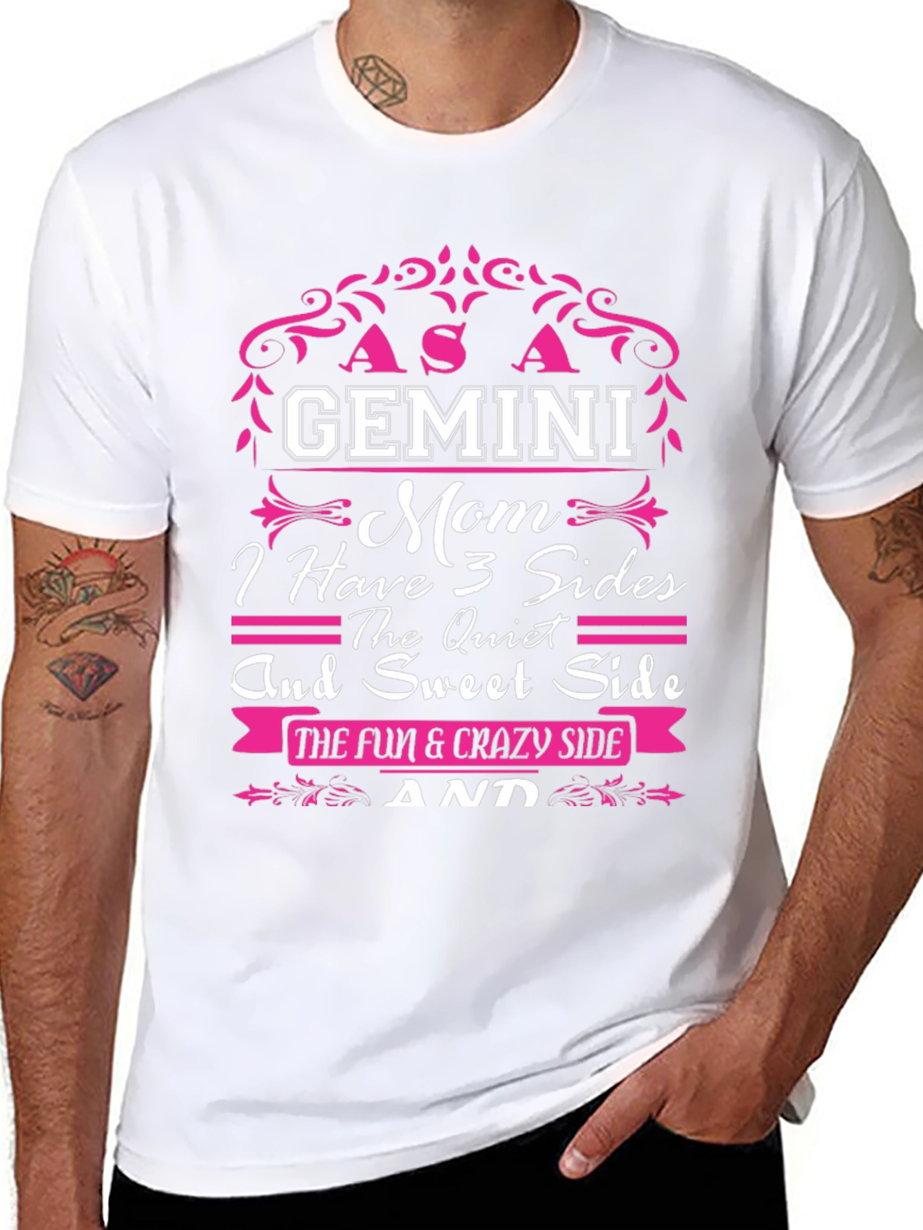 Gemini Mom T-Shirt - 3 Sides