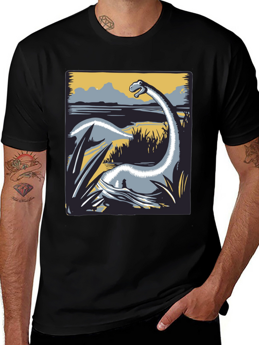 Dino Graphic Tee - Retro Brachiosaurus Design