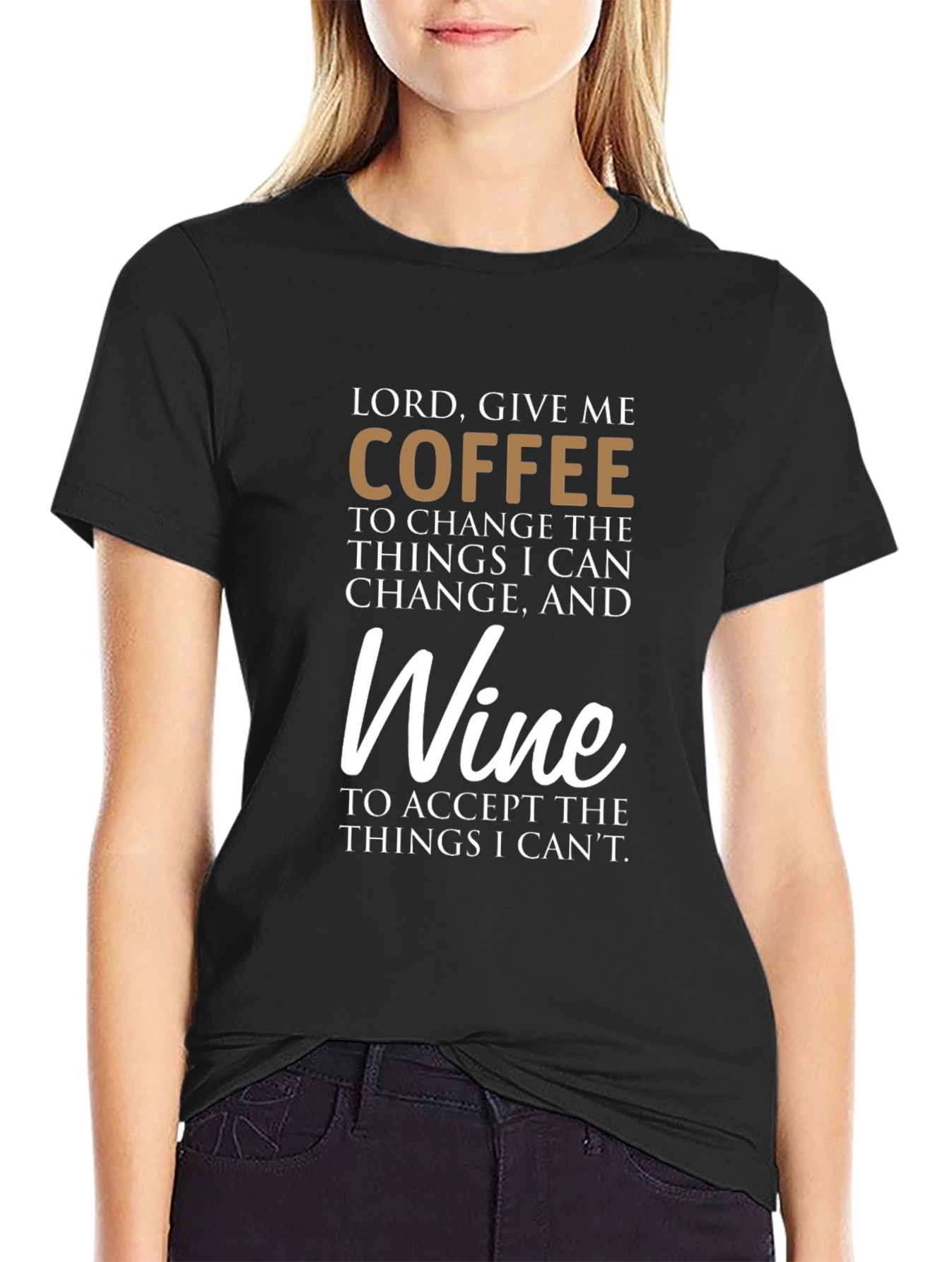 Coffee and Wine Graphic T-Shirt