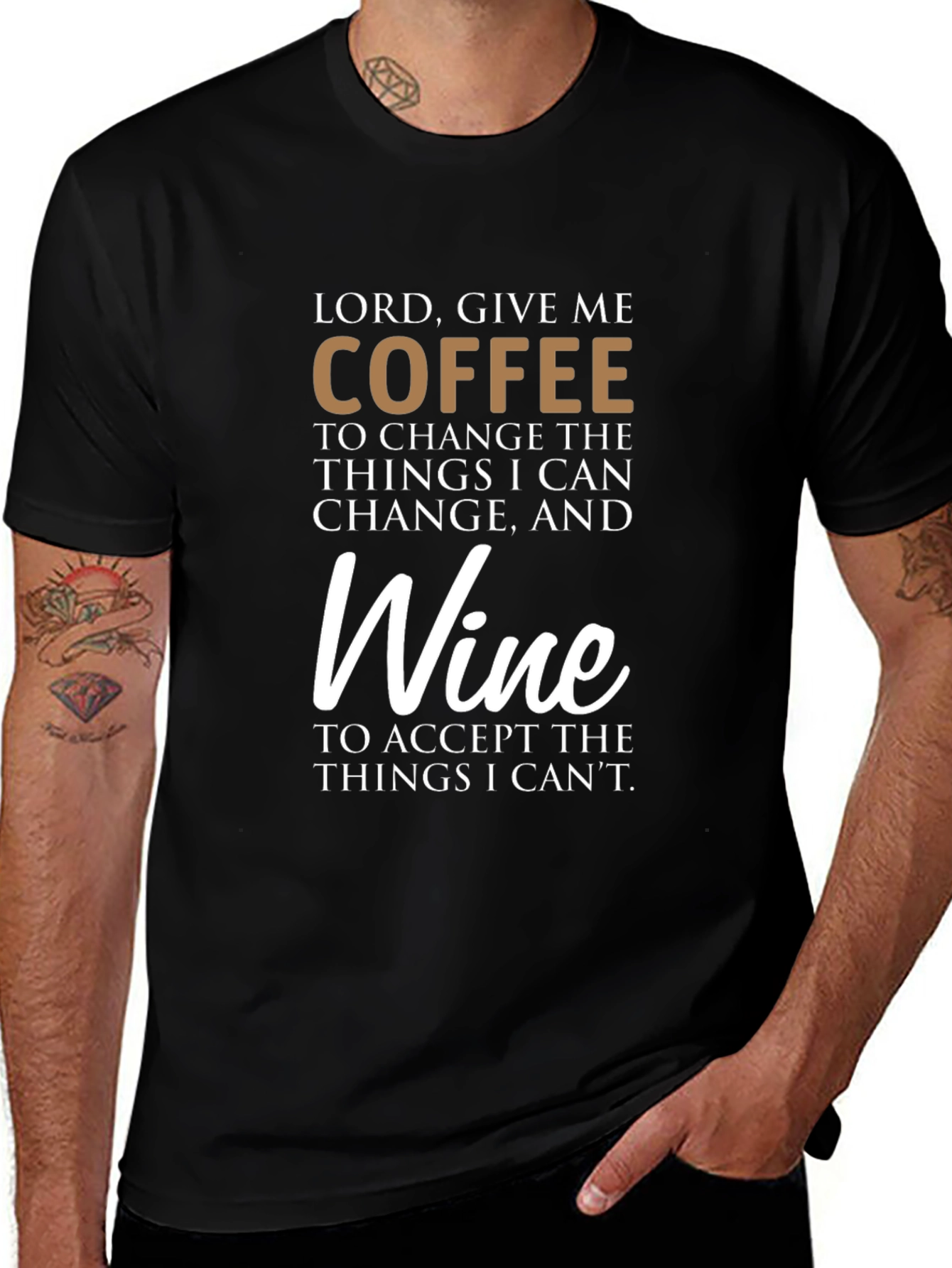 Coffee and Wine Graphic T-Shirt