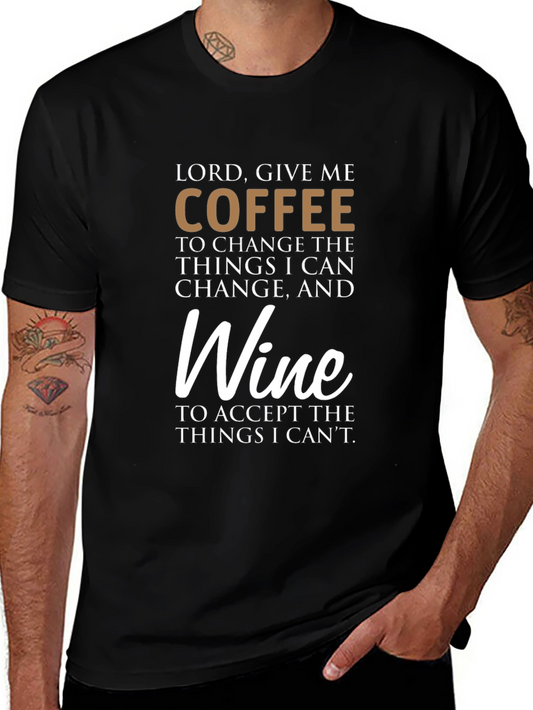 Coffee and Wine Graphic T-Shirt