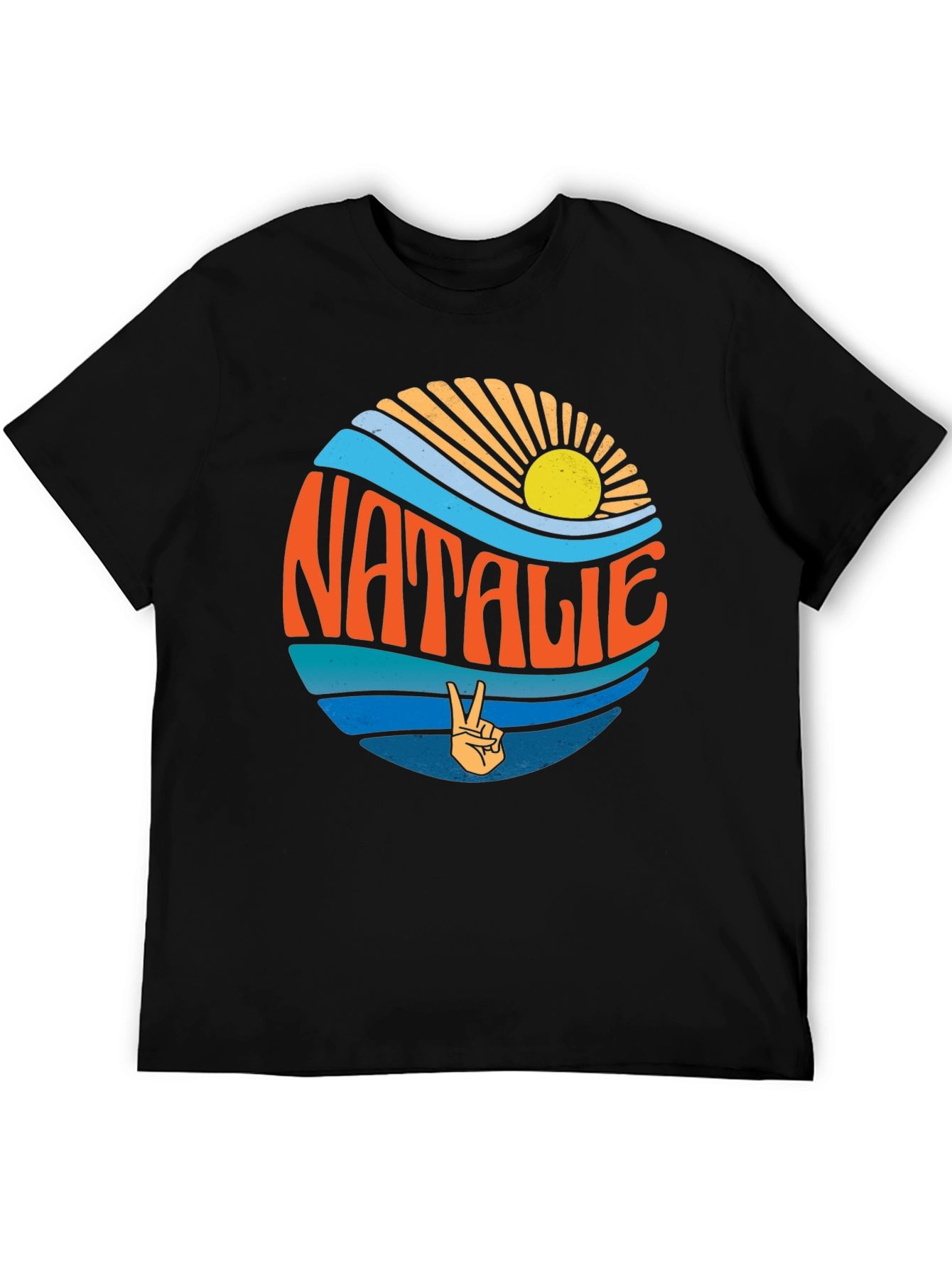 Natalie Retro Surf Style Graphic Tee