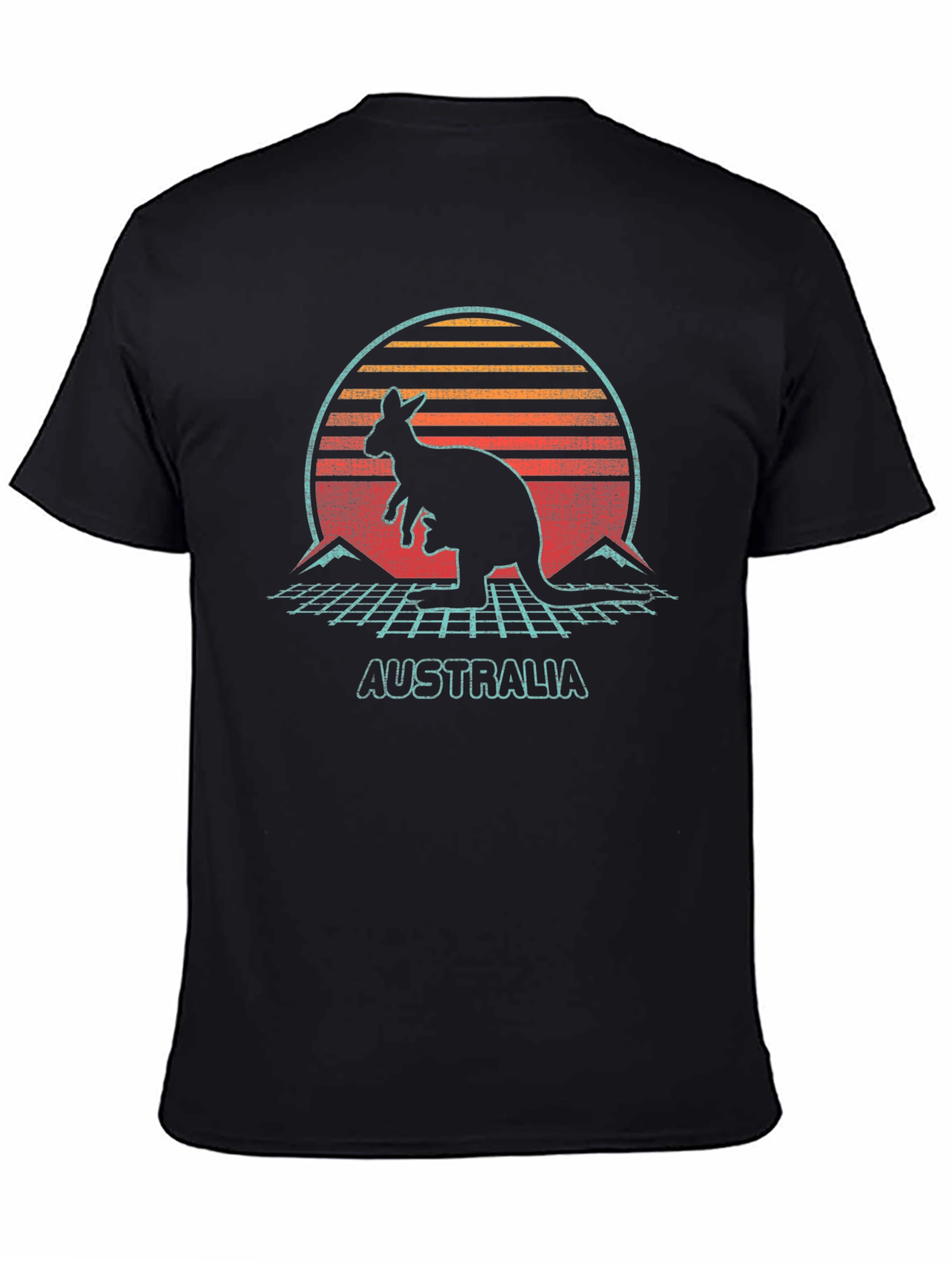 Retro Australia Kangaroo Graphic T-Shirt