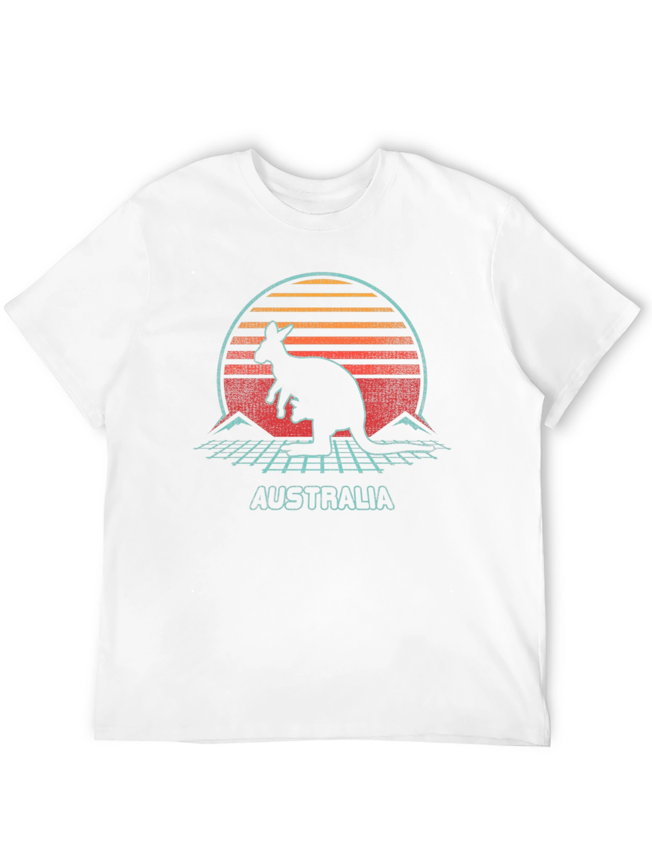 Retro Australia Kangaroo Graphic T-Shirt