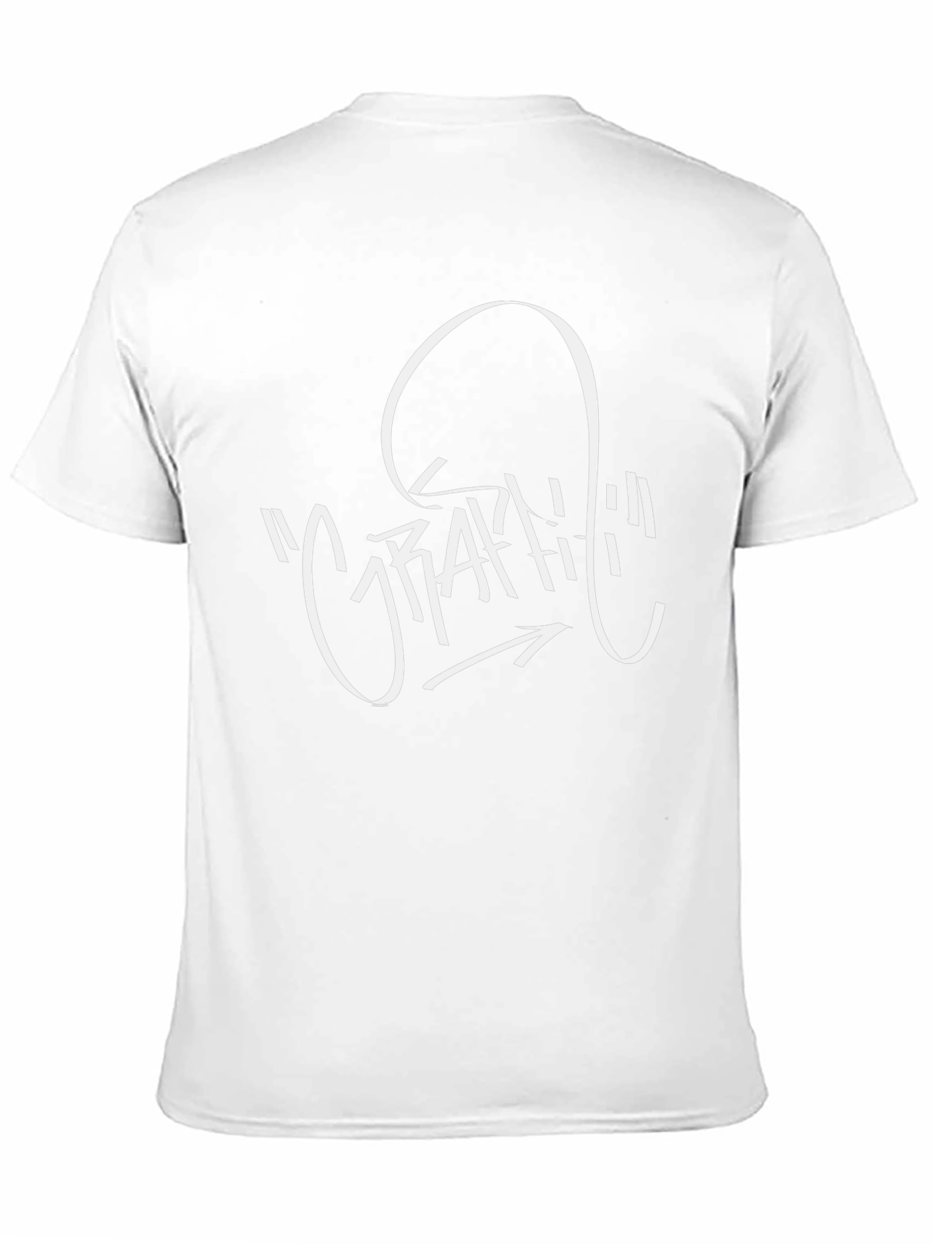 Graffiti Style Tee - Black Cotton Blend Shirt