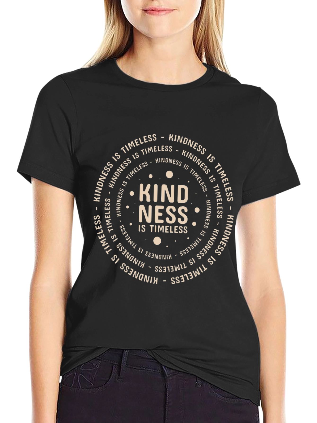 Kindness is Timeless Black Graphic Tee