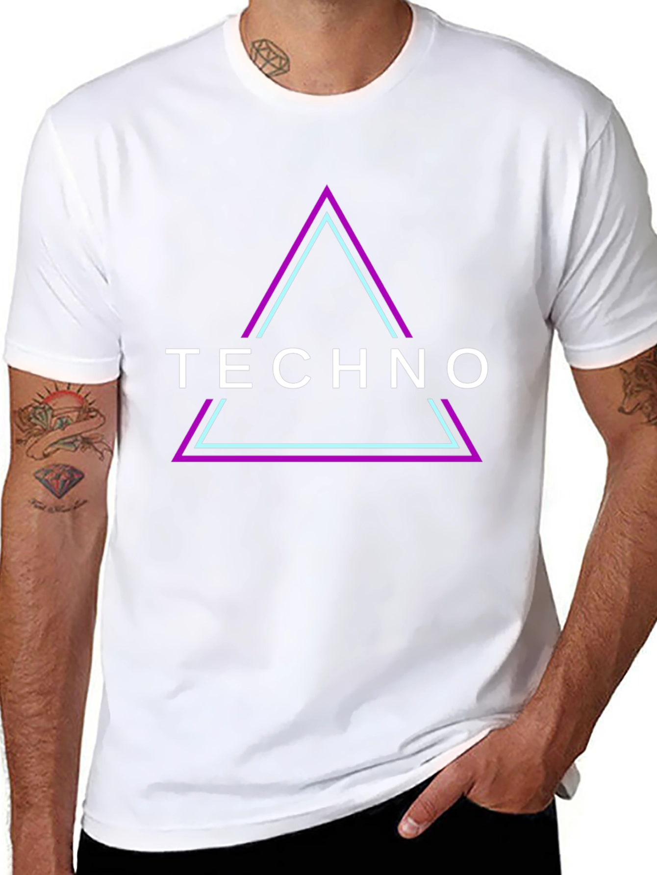 Techno Triangle Graphic T-Shirt