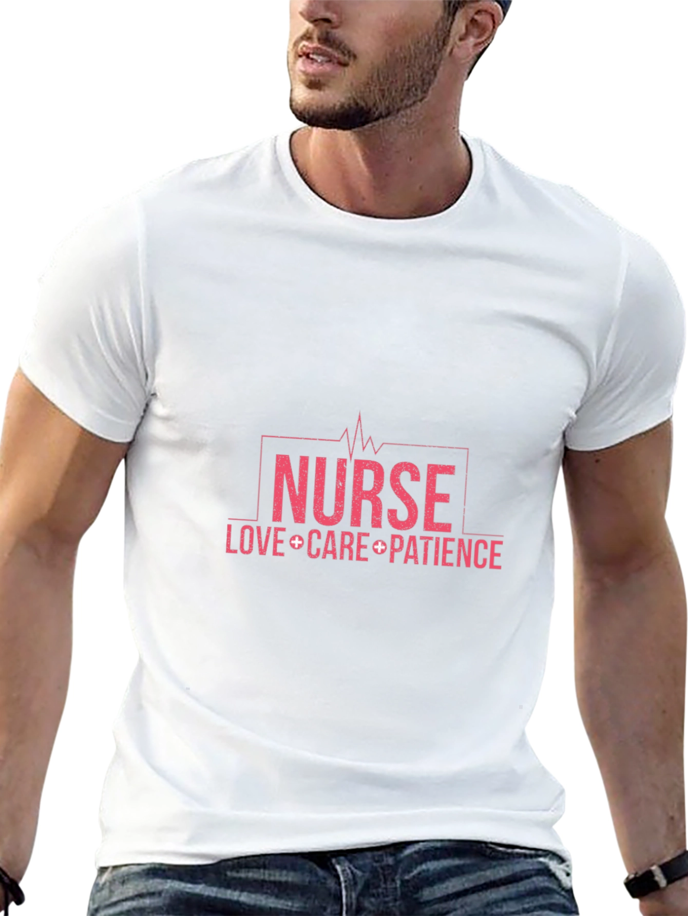 Nurse Love Care Patience Graphic Tee