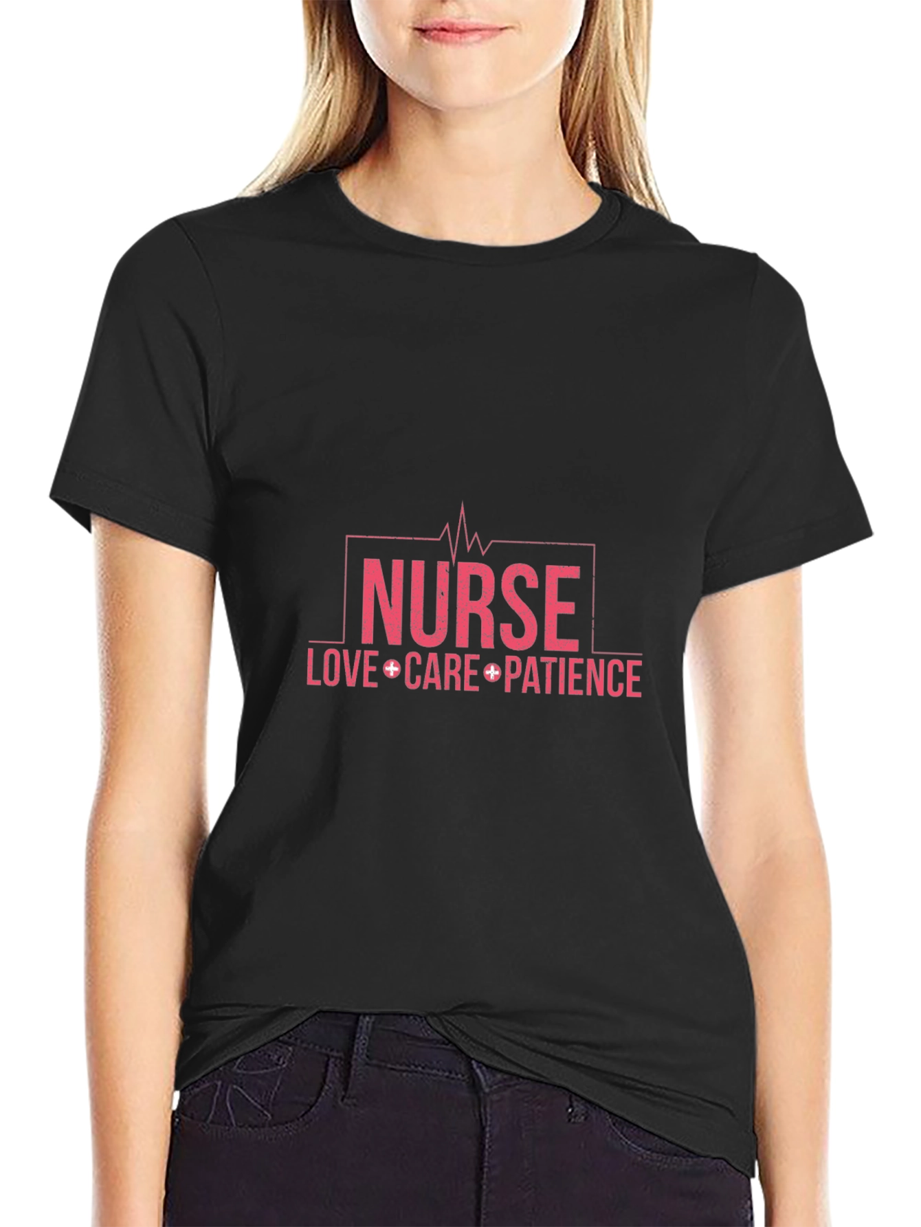Nurse Love Care Patience Graphic Tee