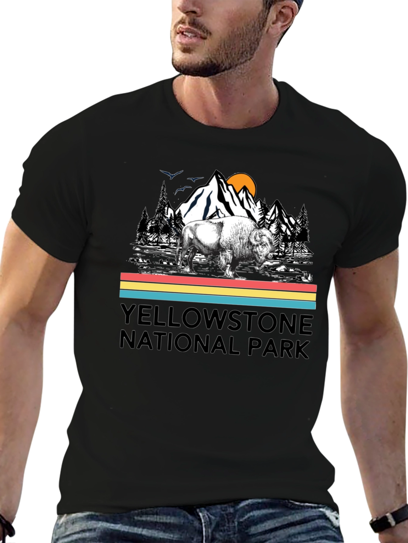 Yellowstone National Park Bison Graphic T-Shirt