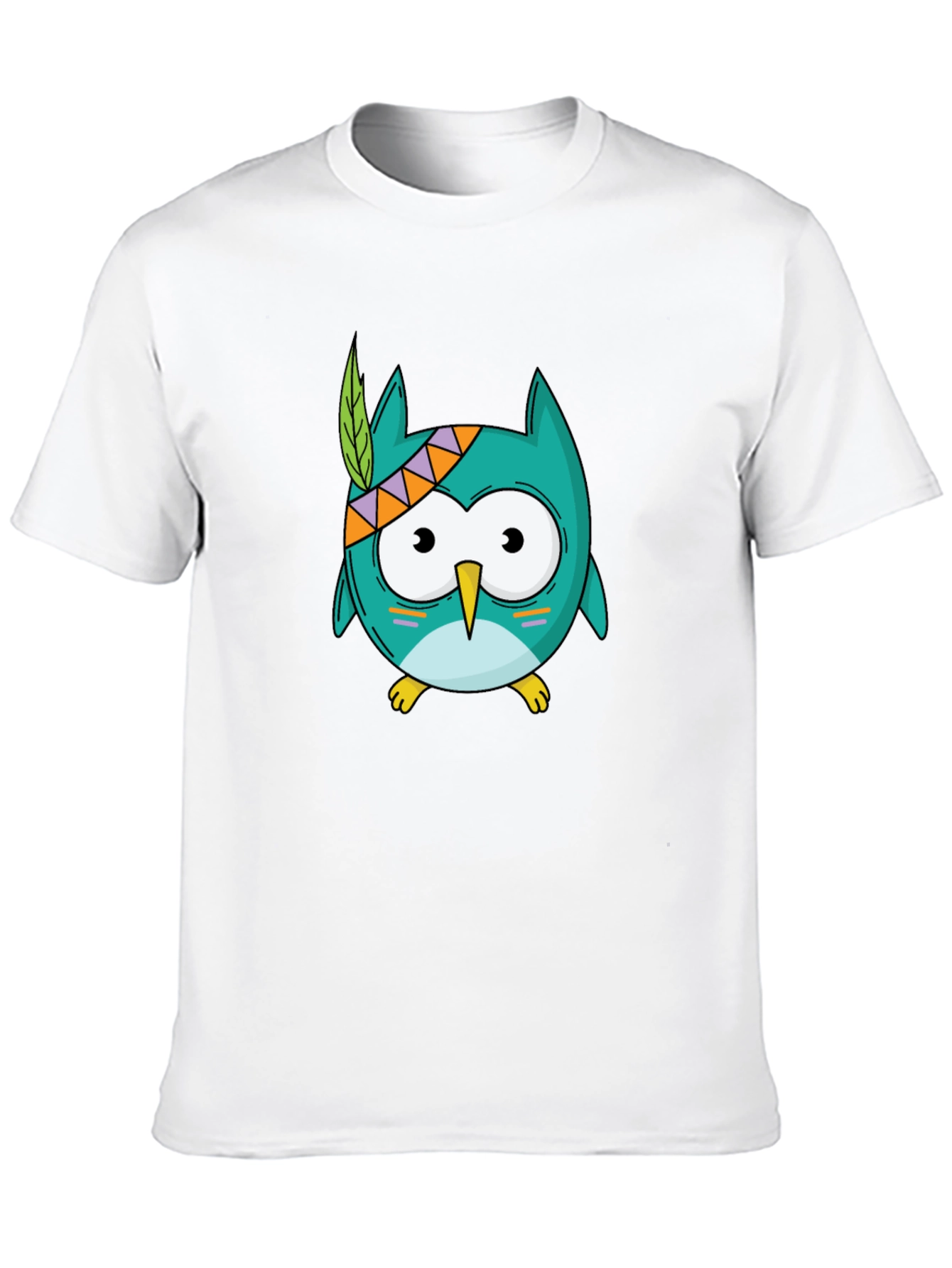 Cartoon Owl Graphic Tee - Unisex Black T-Shirt
