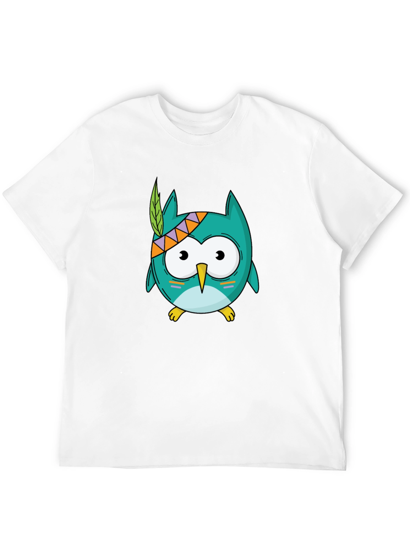Cartoon Owl Graphic Tee - Unisex Black T-Shirt