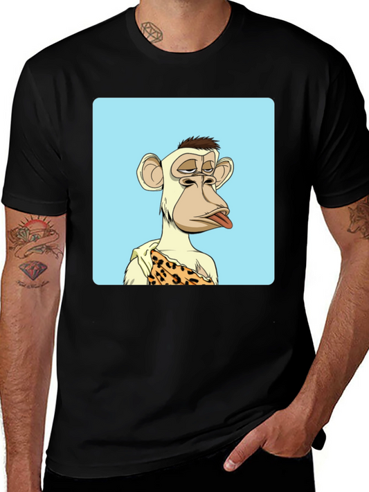 Bored Ape NFT T-Shirt - Trendy Black Tee