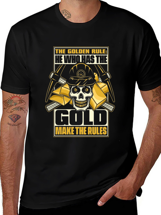 Golden Rule Miner Skull T-Shirt