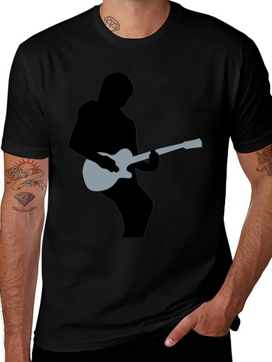 Guitar Silhouette Graphic Tee - Musicians Style