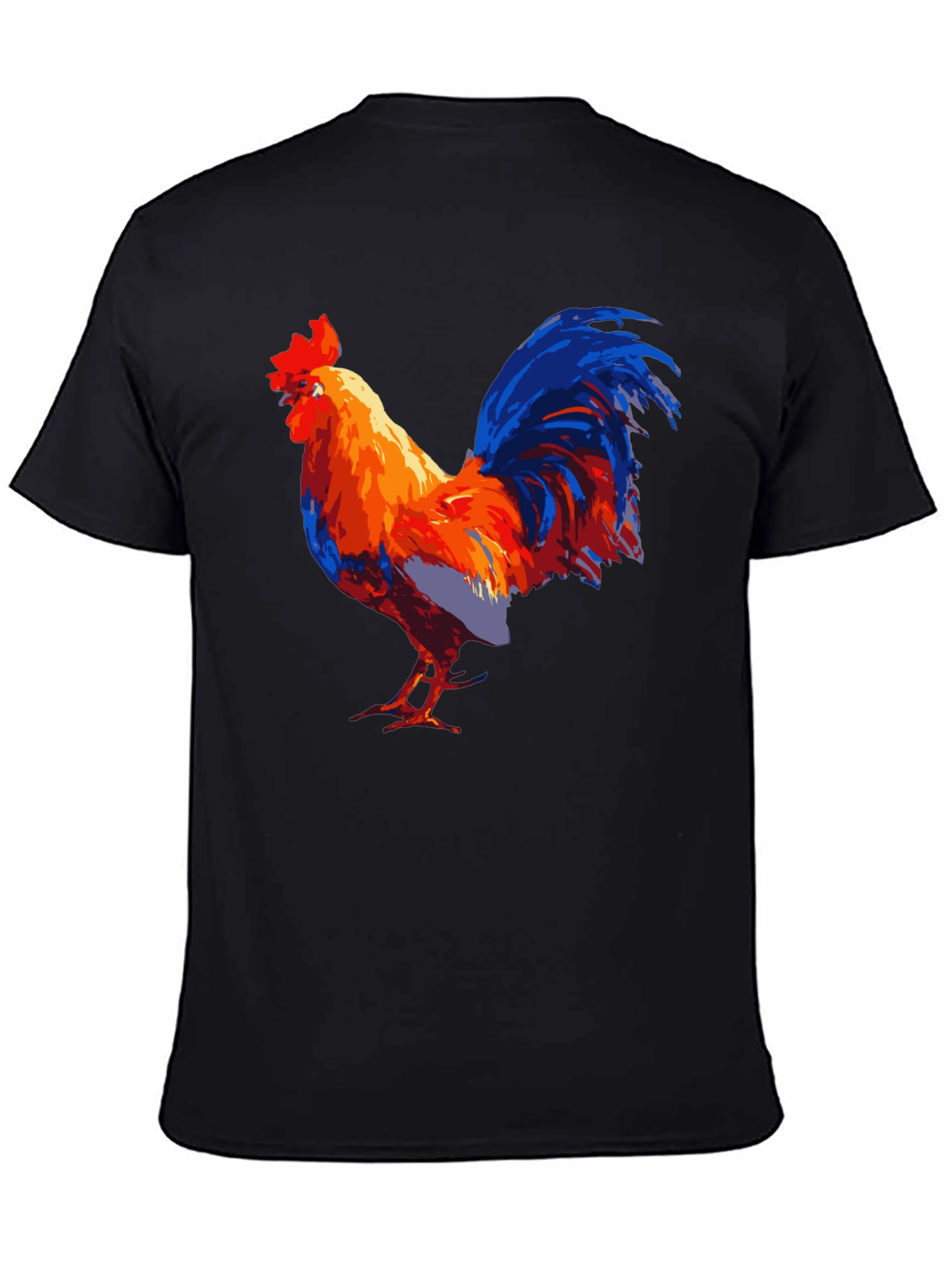 Bold Rooster Graphic Tee - Mens Black T-Shirt