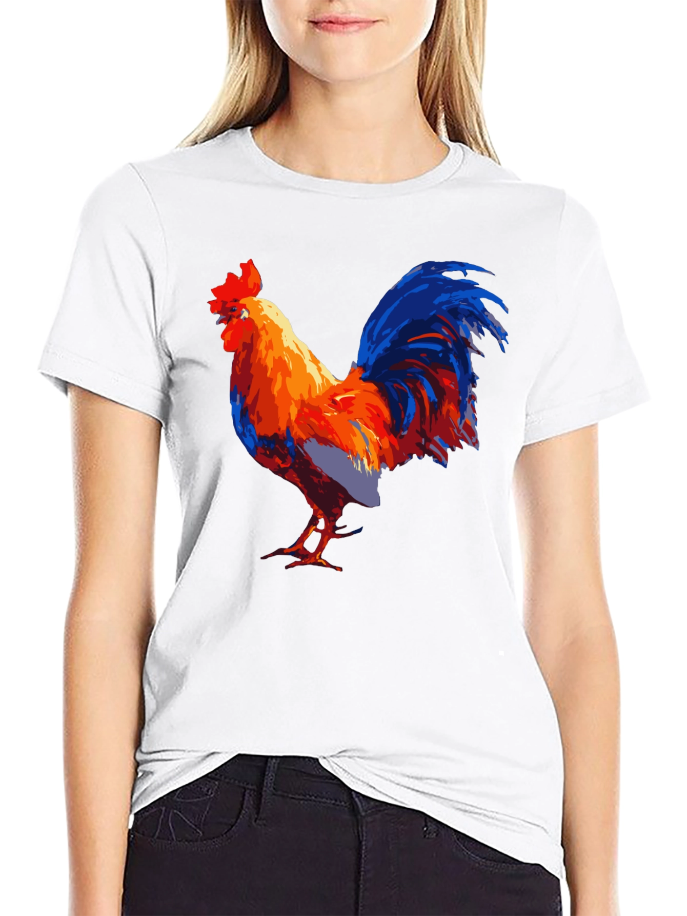Bold Rooster Graphic Tee - Mens Black T-Shirt