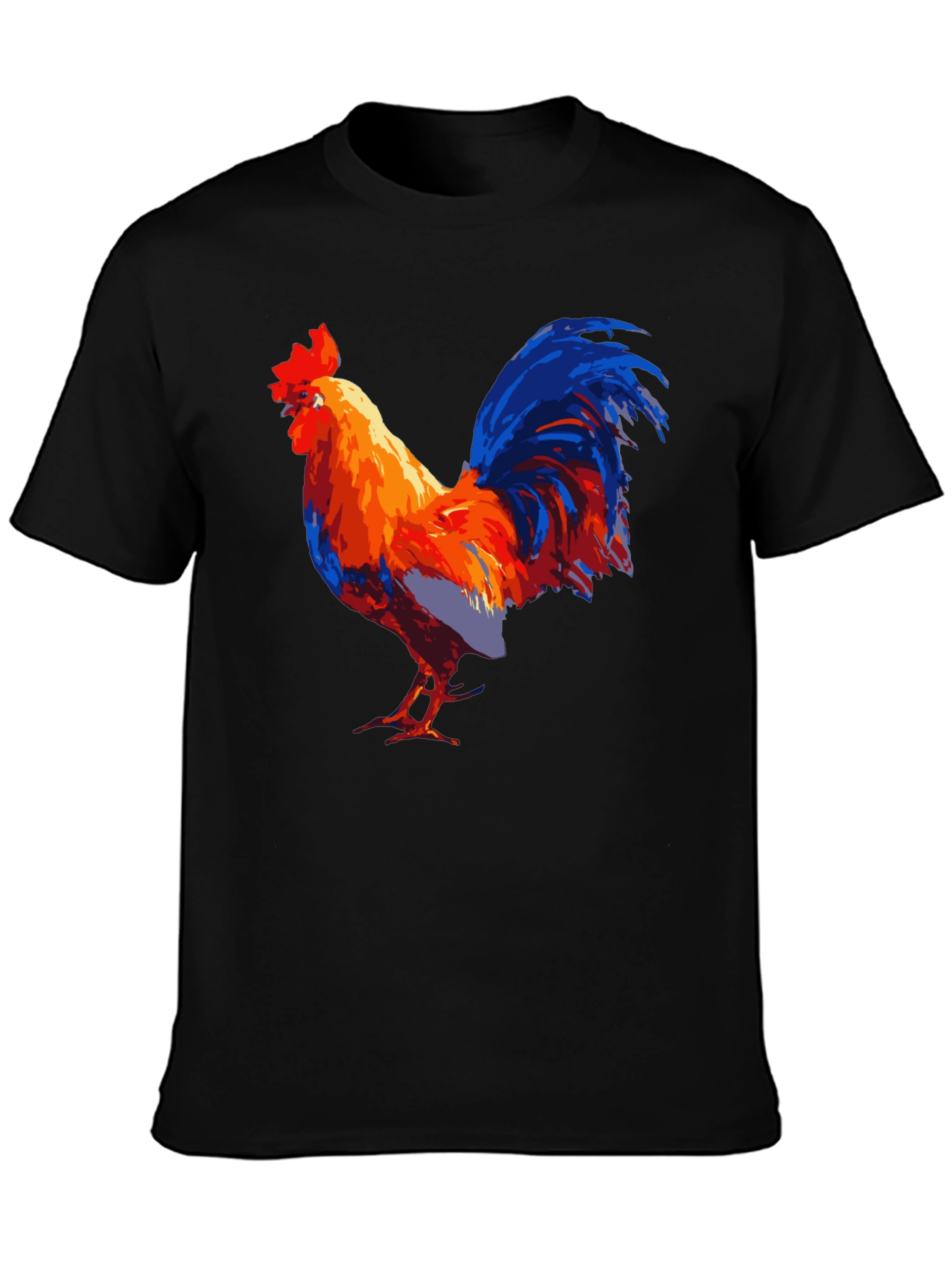 Bold Rooster Graphic Tee - Mens Black T-Shirt