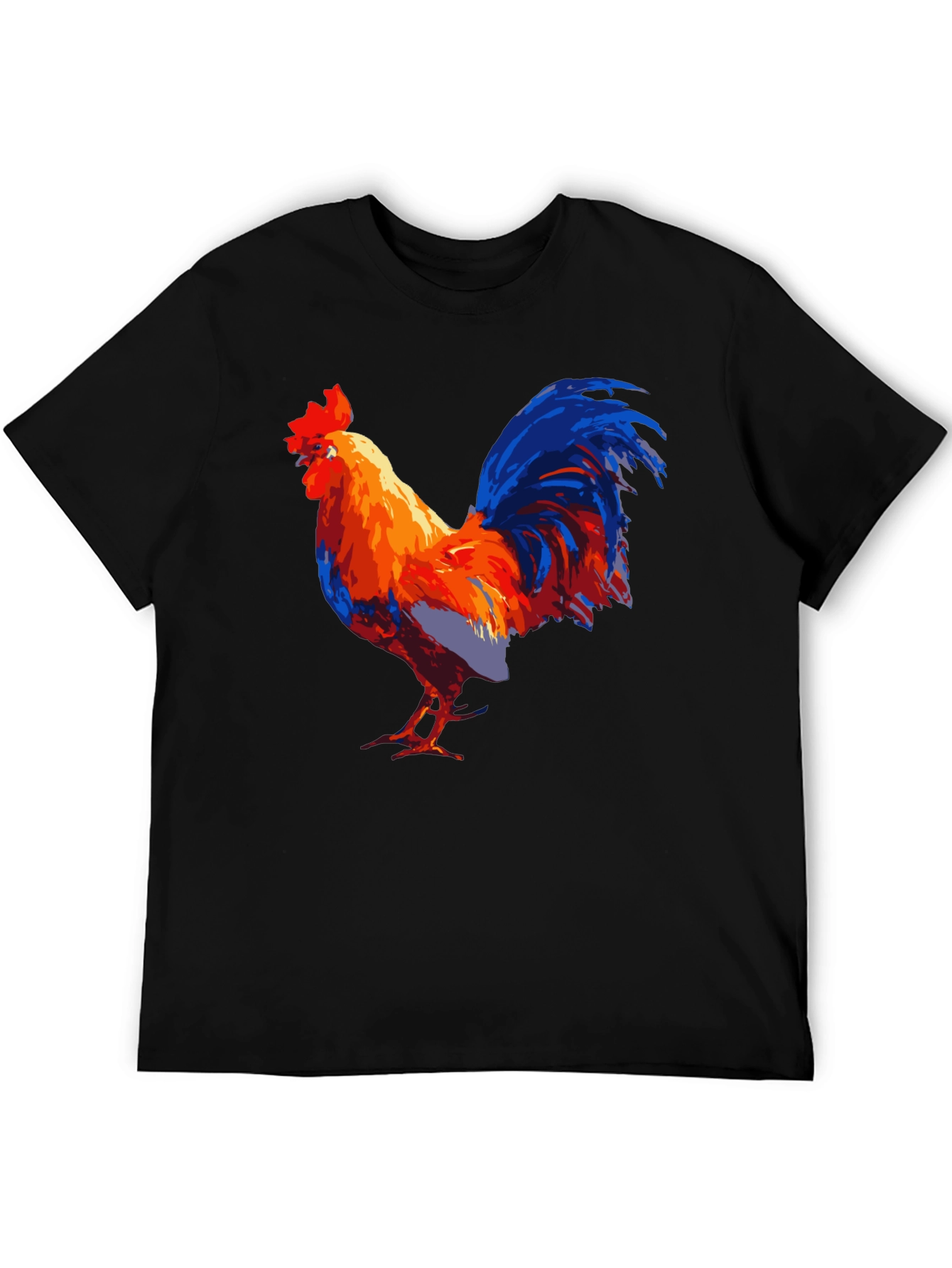 Bold Rooster Graphic Tee - Mens Black T-Shirt