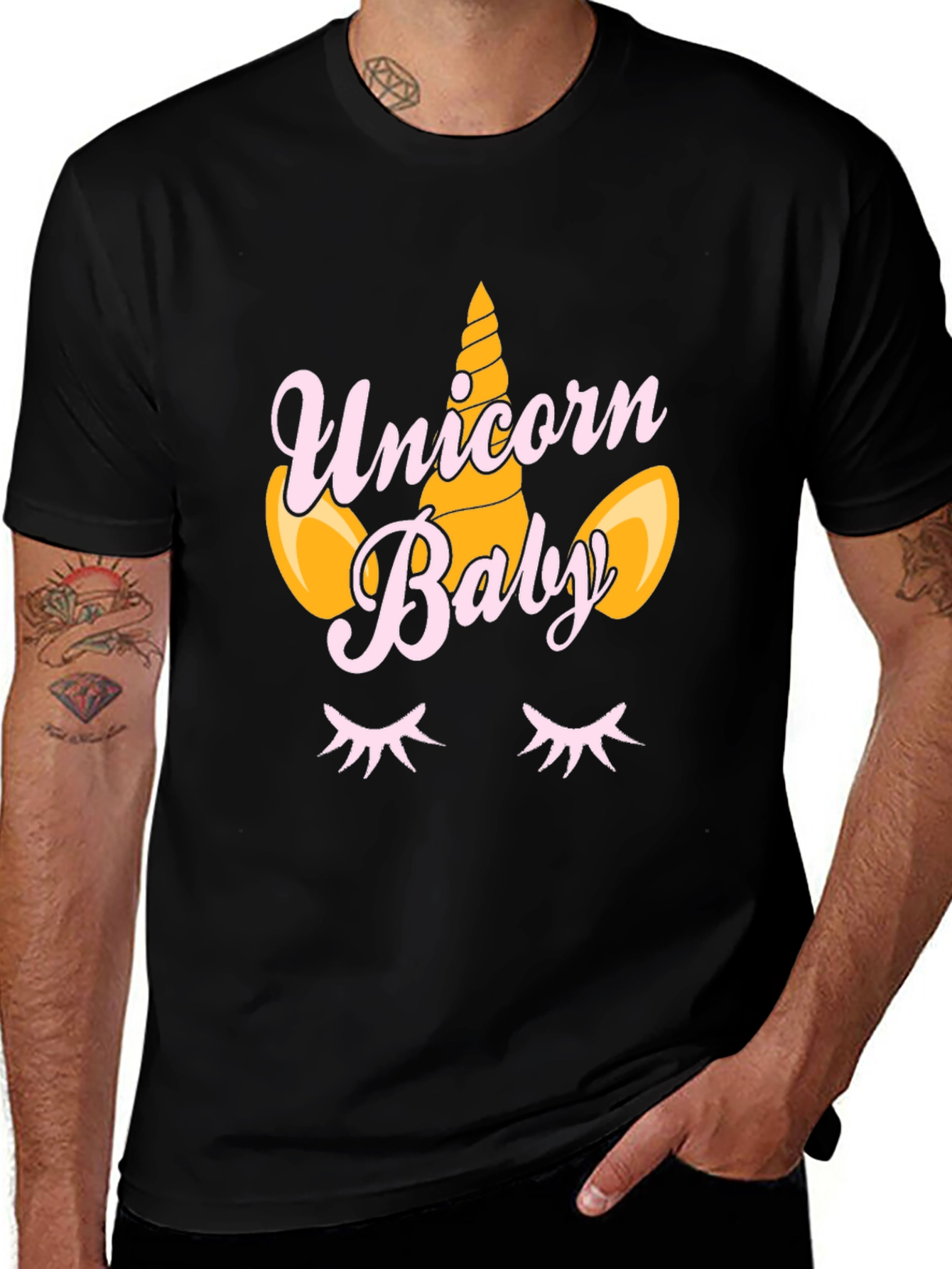Unicorn Baby Black T-Shirt