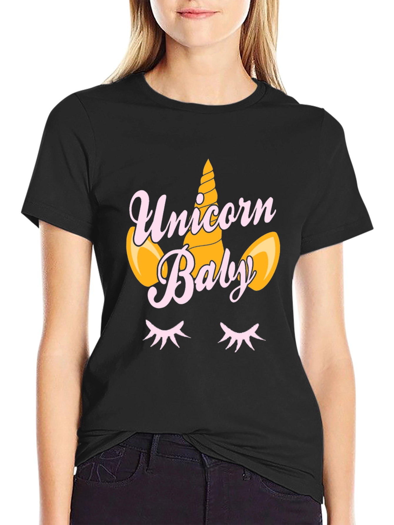 Unicorn Baby Black T-Shirt