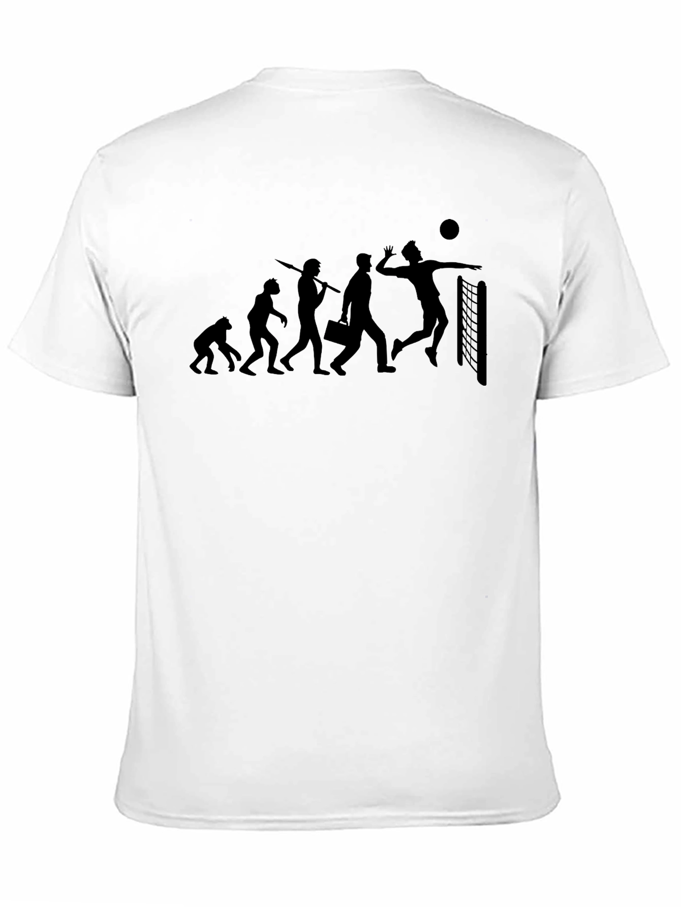Evolution of Volleyball Black T-Shirt