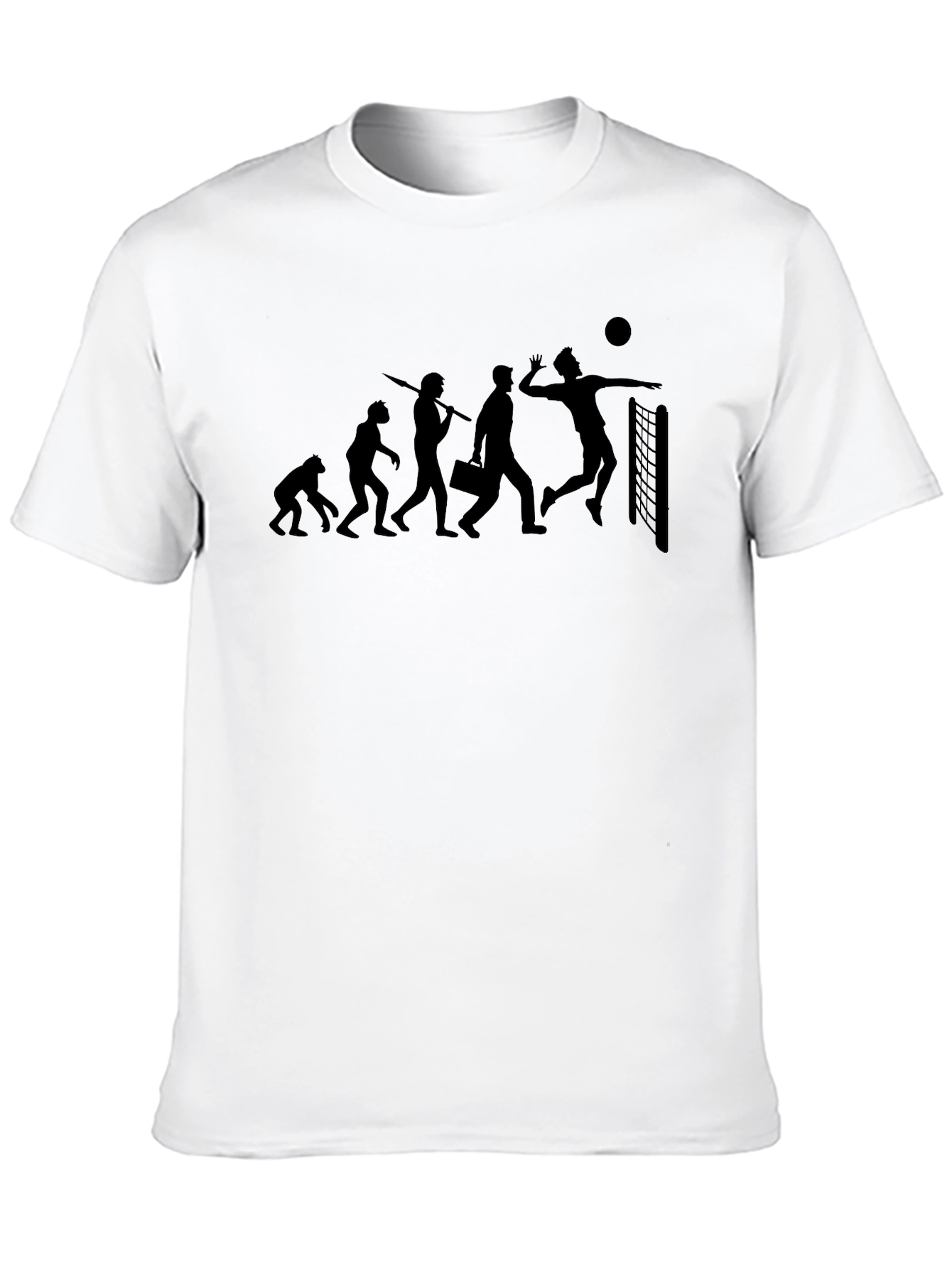 Evolution of Volleyball Black T-Shirt