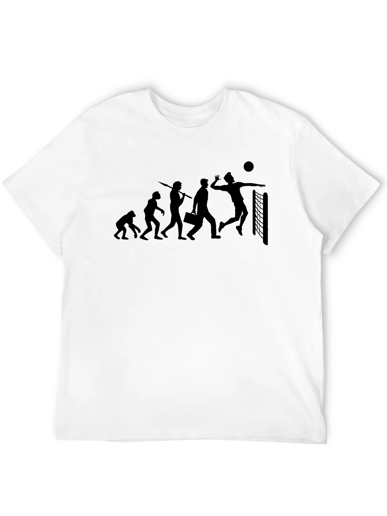 Evolution of Volleyball Black T-Shirt