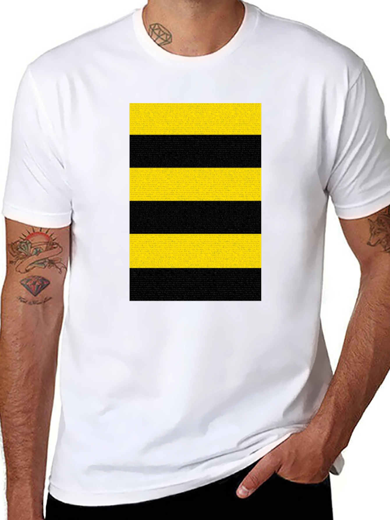 Striped T-Shirt - Bold Black and Yellow Design