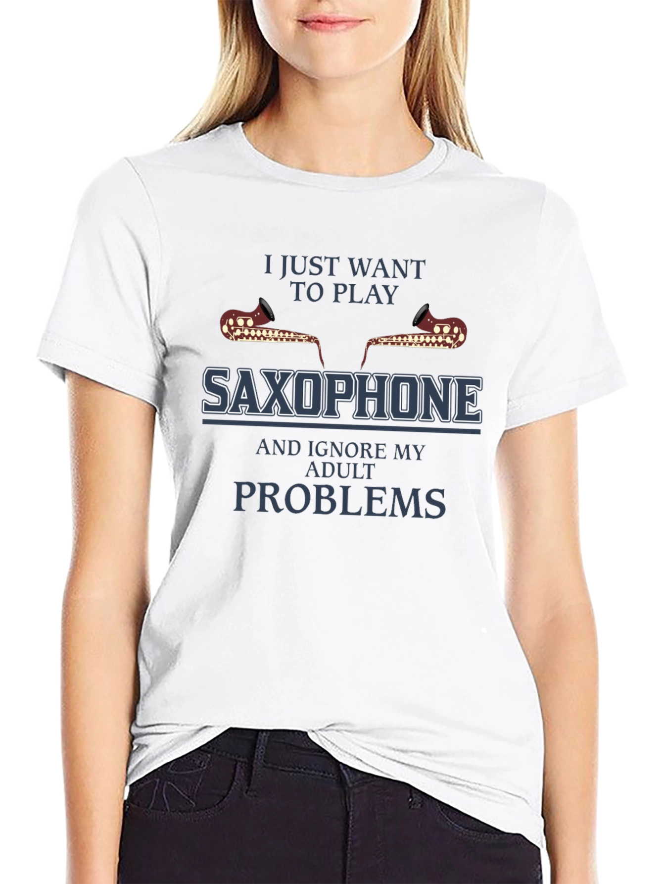 Saxophone Player T-Shirt - Ignore Adult Problems Tee